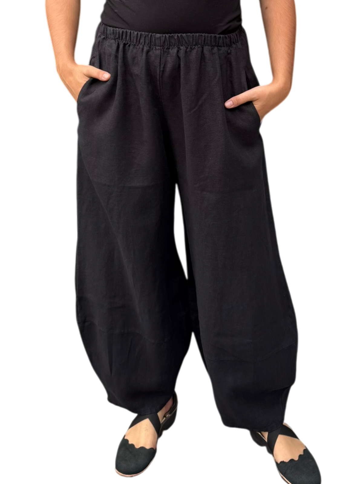 IN STOCK BLACK Fall 2026 Bryn Walker Heavy Linen Oliver Pants