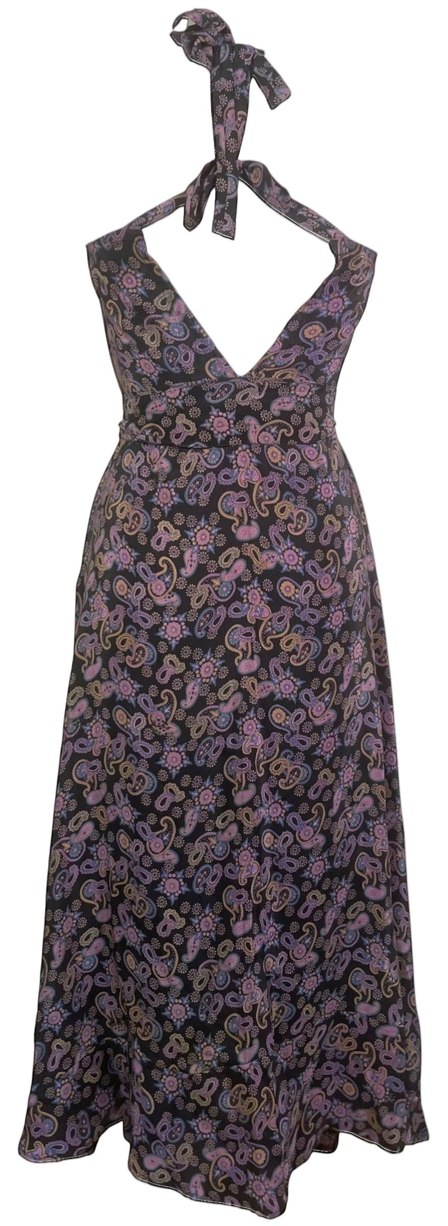 PRC8648 Avatar Pure Silk Maxi Dress with Belt