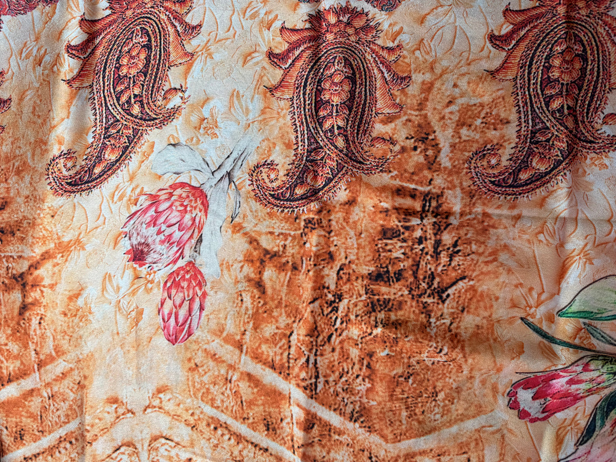 Desert Flower Upcycled Pure Silk Satin Pillowcase