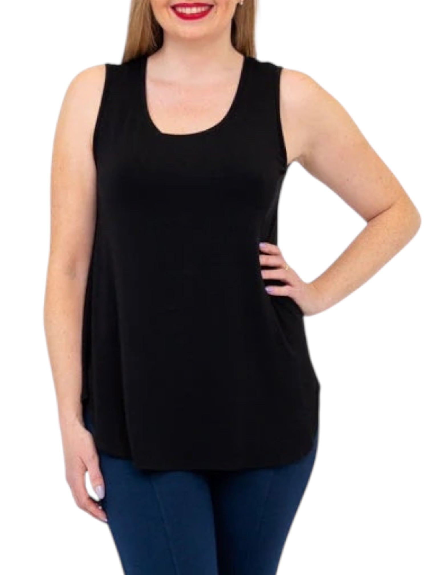 Black Bamboo Jazz Tank by Blue Sky Clothing Co – Handmade ethical Tank Top from sariKNOTsari using upcycled silk. Designed in Canada for travel and slow fashion, loved from Toronto to LA to Sydney. Featuring Zsiska, Bryn Walker and Artisan Leather coats by Rejean Pepin, Pepin designs