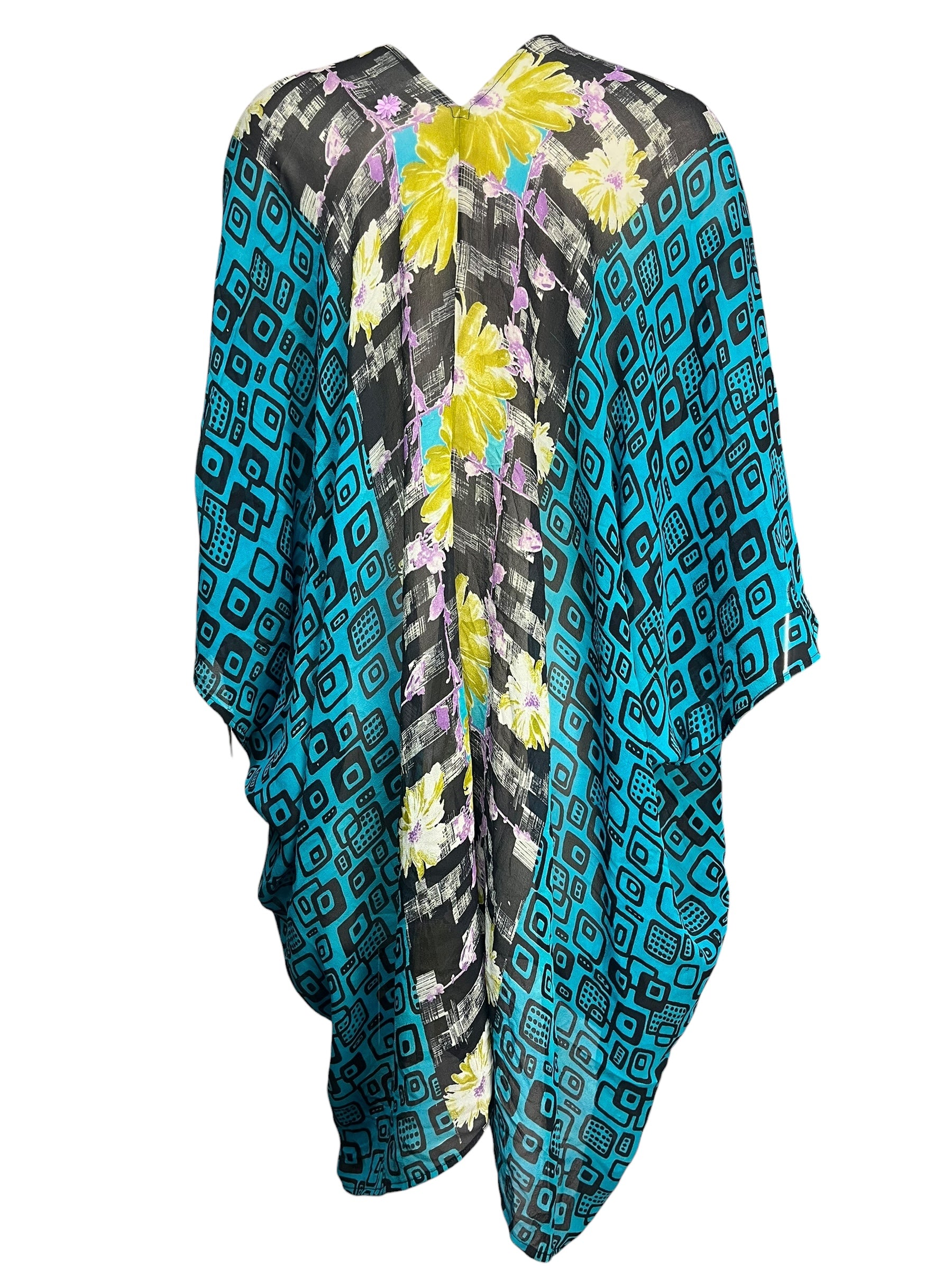 PRG8114 Sheer Wabi Sabi Pure Silk Cardigan by DECEMBER2025 – Handmade ethical Cardigan from sariKNOTsari using upcycled silk. Designed in Canada for travel and slow fashion, loved from Toronto to LA to Sydney.