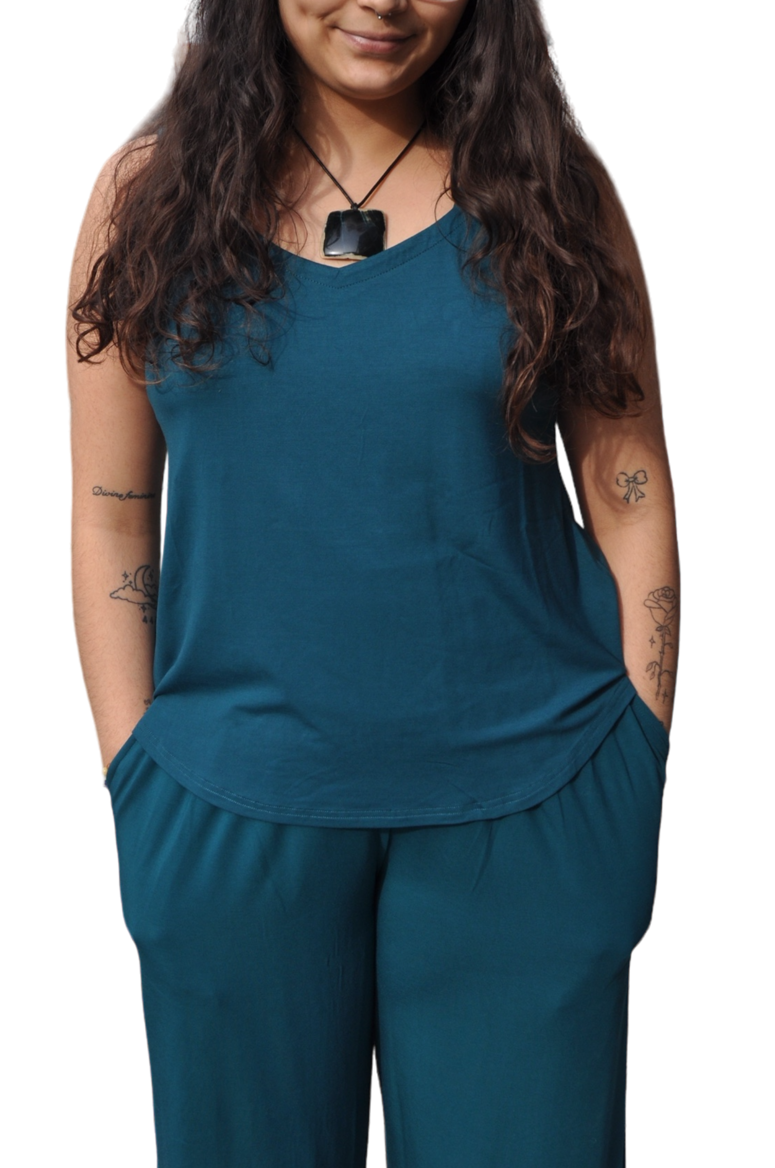 Teal Bamboo Ritzy Tank