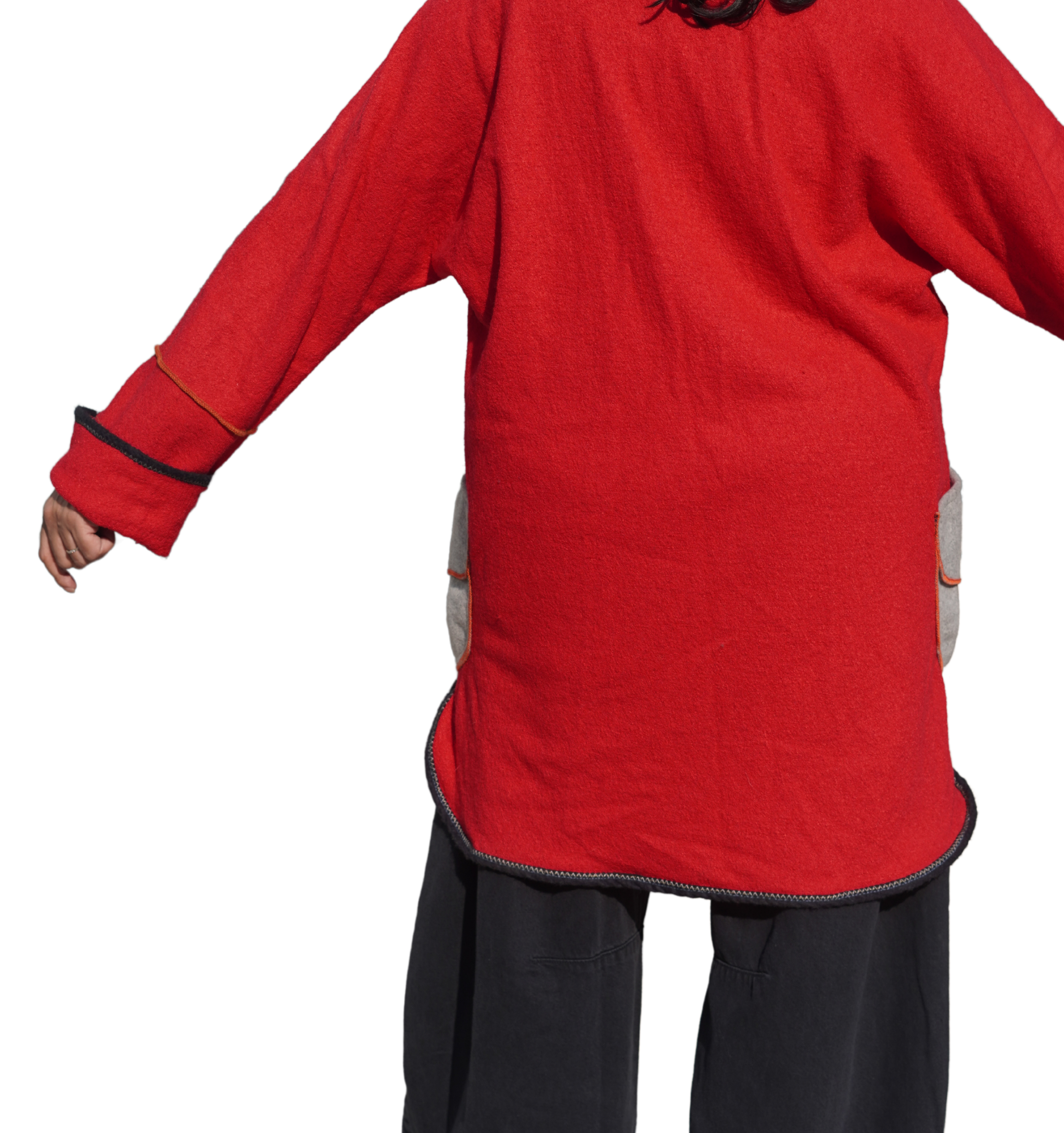 Rich Red Boiled Wool Coat by Pepin Designs #20