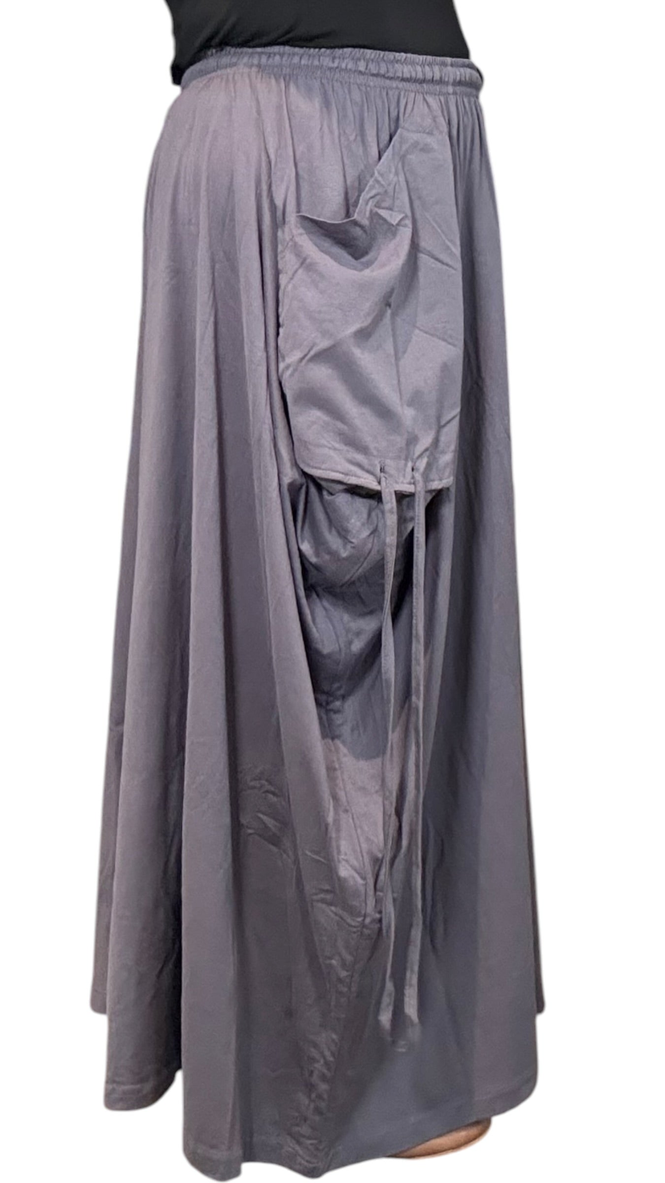 Light Grey Cotton Jersey Tashi Versatile Pants/Skirt