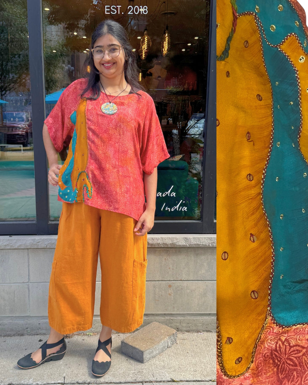 Releases Sunday at 8pm EST PRC8842 Wabi Sabi Pure Silk Side Slit Top