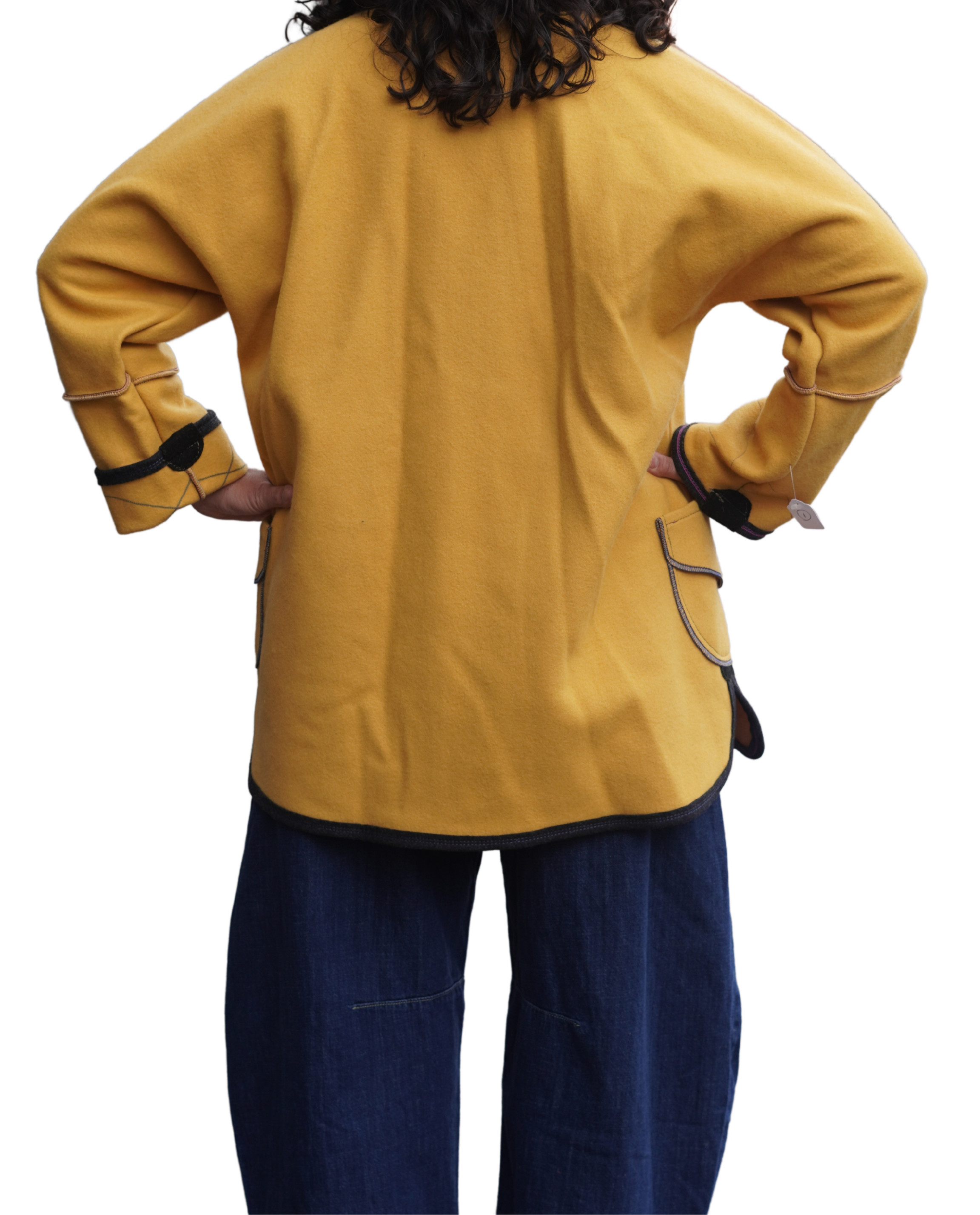 Yellow Boiled Wool Lightweight Jacket by Pepin Designs