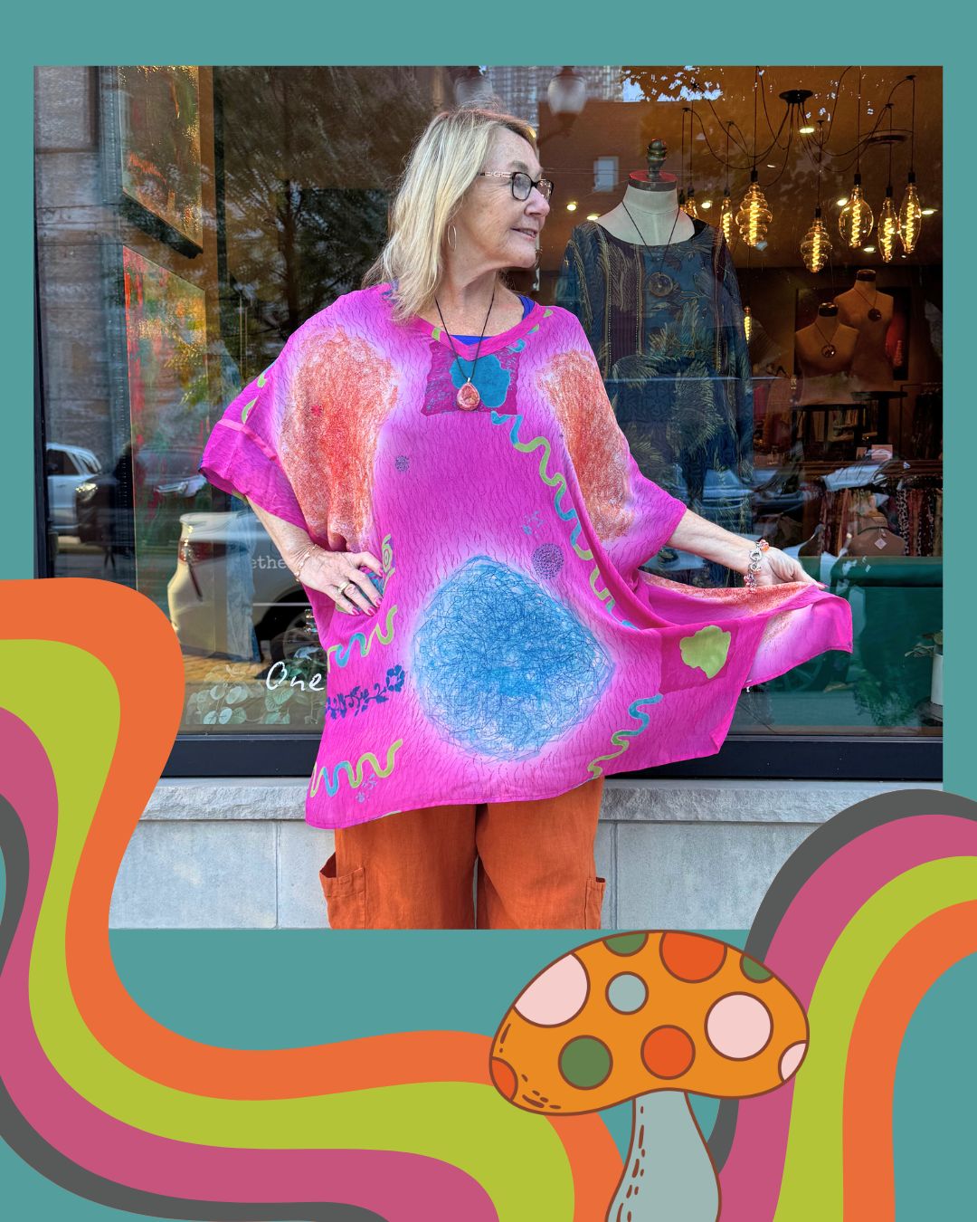 Releases Sunday at 8pm EST PRG9239 Sheer Avatar Pure Silk Short Kaftan Tunic with Slits