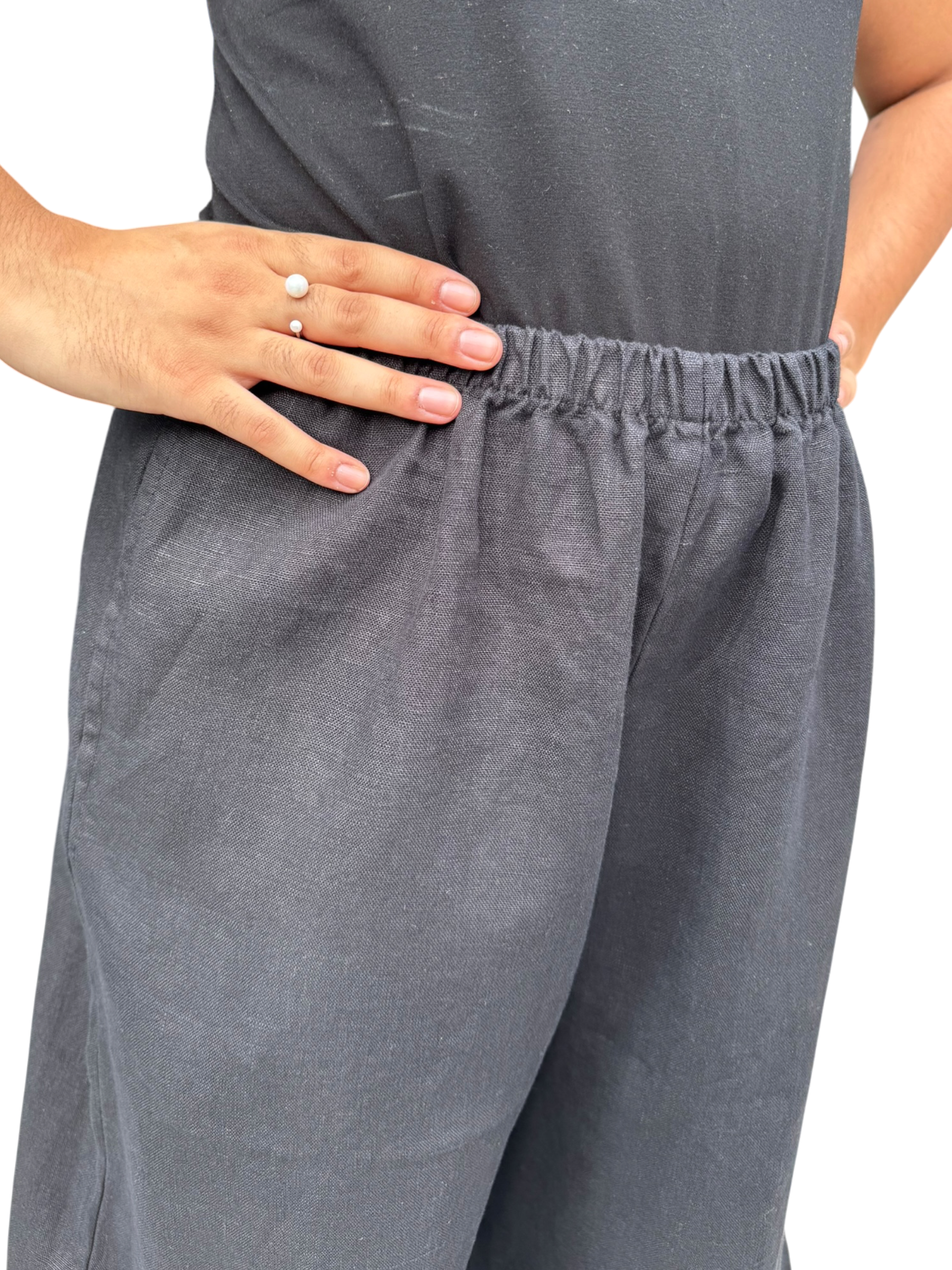 IN STOCK BLACK Fall 2026 Bryn Walker Heavy Linen Oliver Pants