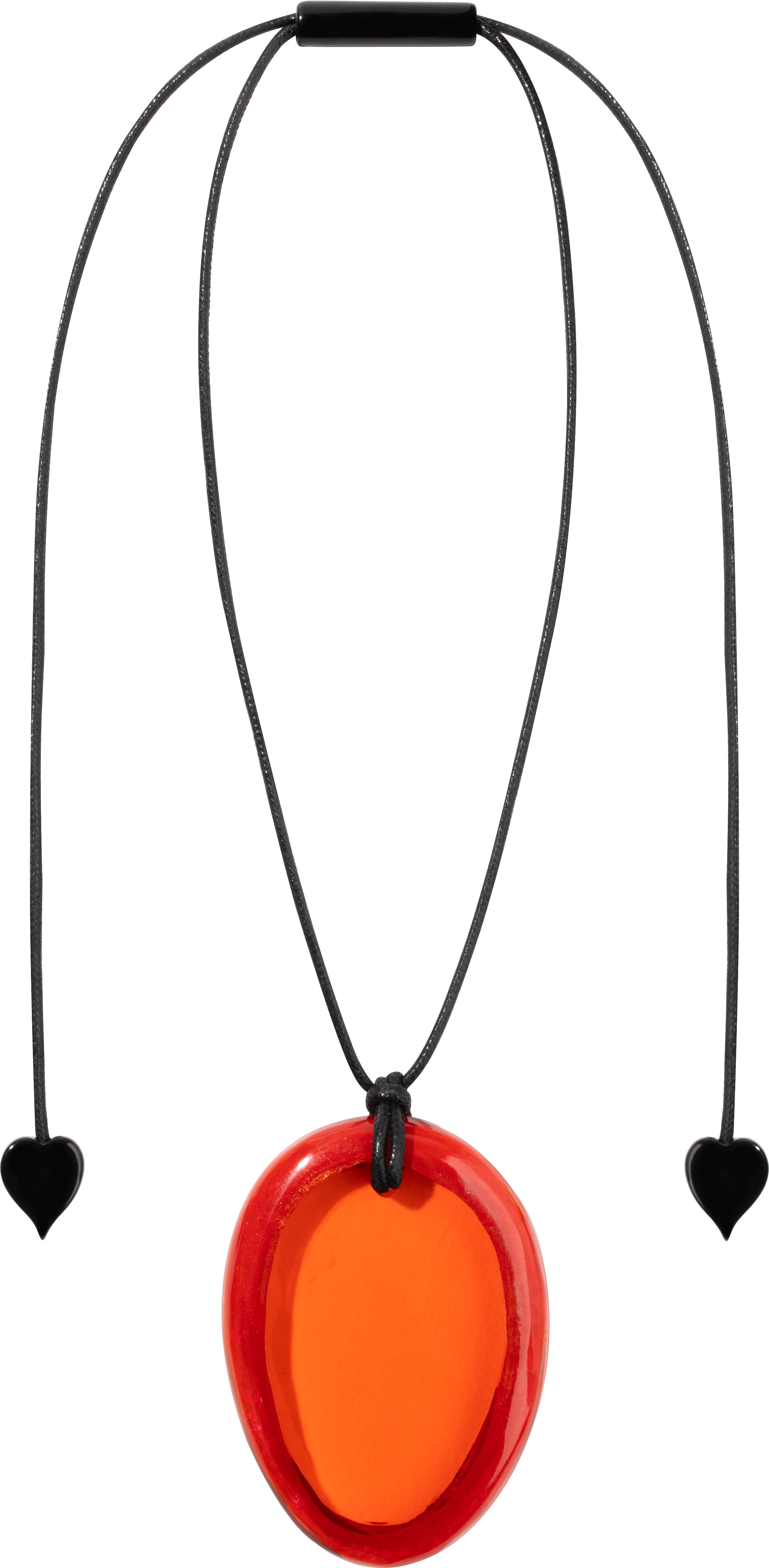 Red Flow 1 Bead Pendant with Adjustable Cord Necklace by Zsiska – Handmade ethical Necklace from sariKNOTsari using upcycled silk. Designed in Canada for travel and slow fashion, loved from Toronto to LA to Sydney.