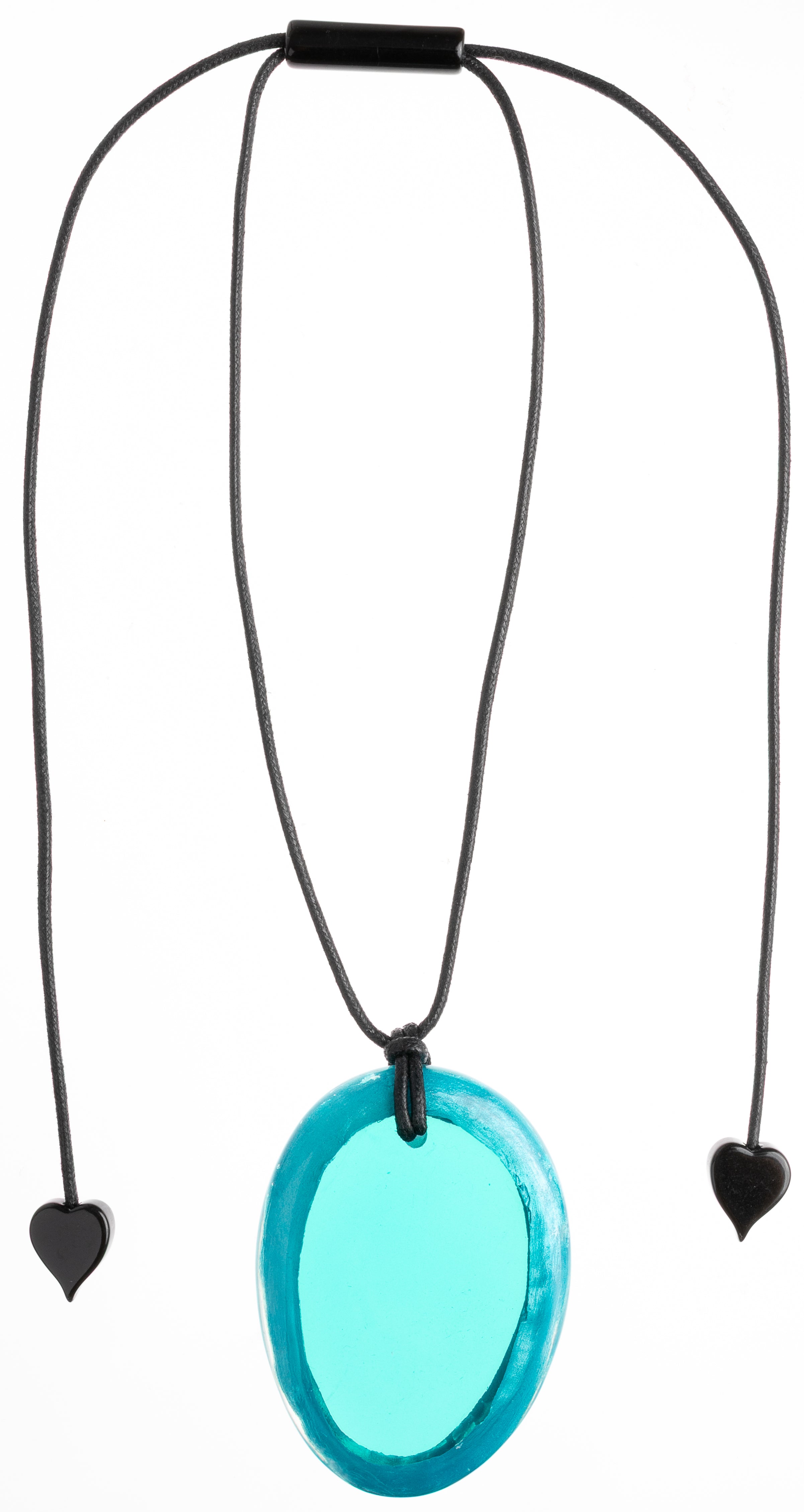 Turquoise Flow 1 Bead Pendant with Adjustable Cord Necklace