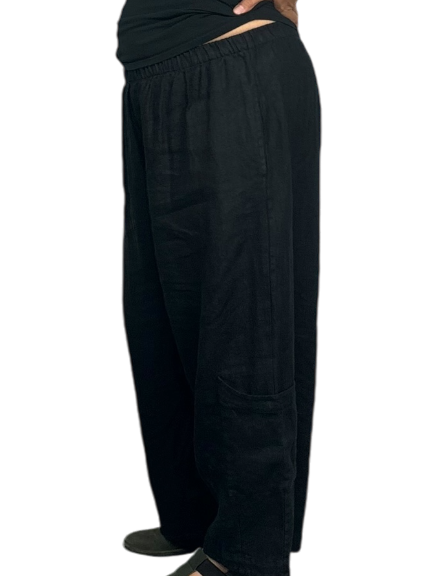 IN STOCK BLACK Fall 2026 Bryn Walker Heavy Linen Casbah Pants
