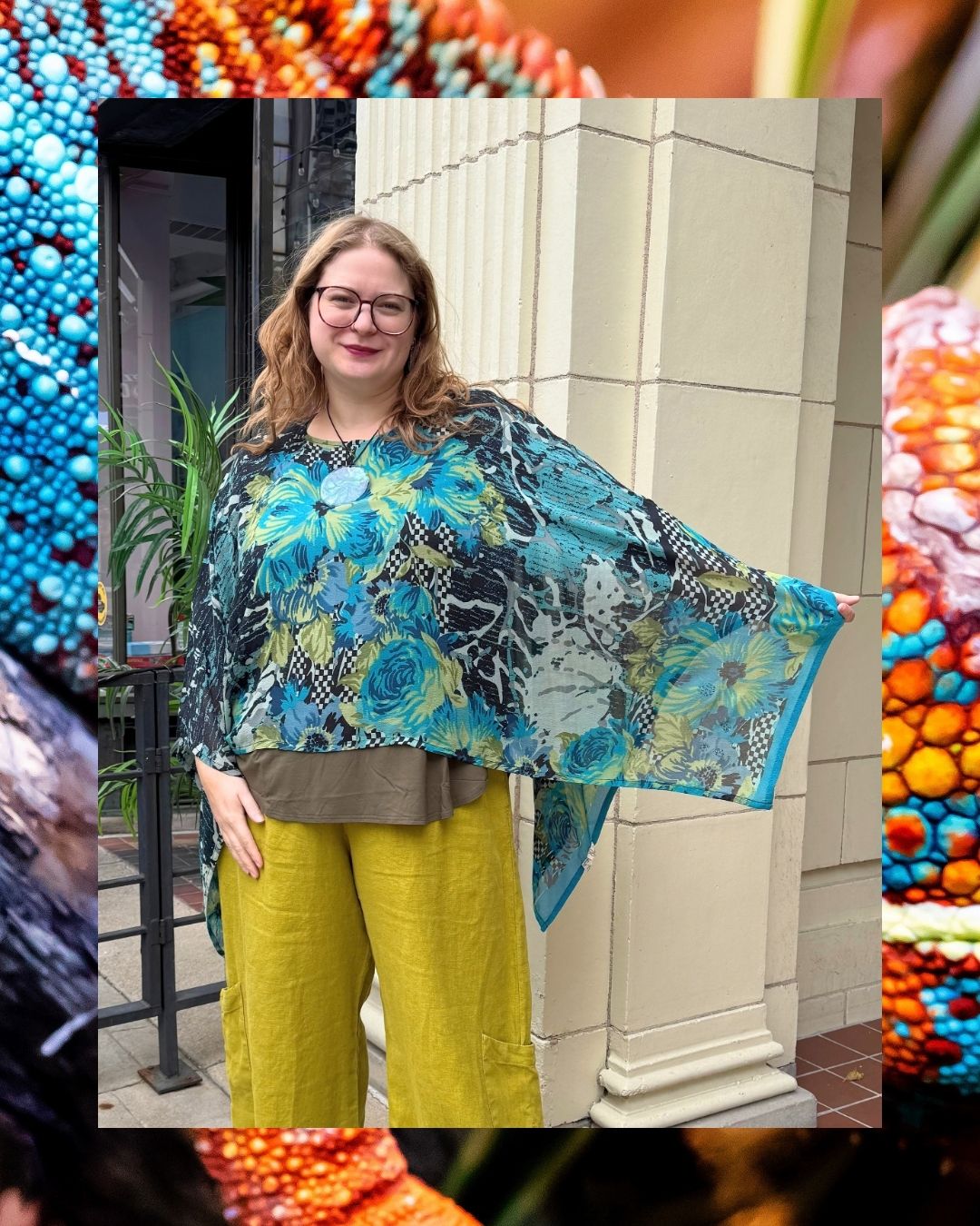 Releases Sunday at 8pm EST PRG8725 Sheer Pure Silk Wabi Sabi Capelet Poncho