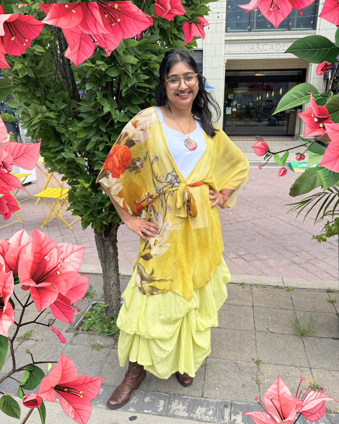 Releases Sunday at 8pm EST PRG9017 Sheer Avatar Pure Silk Kimono-Sleeved Jacket with Belt