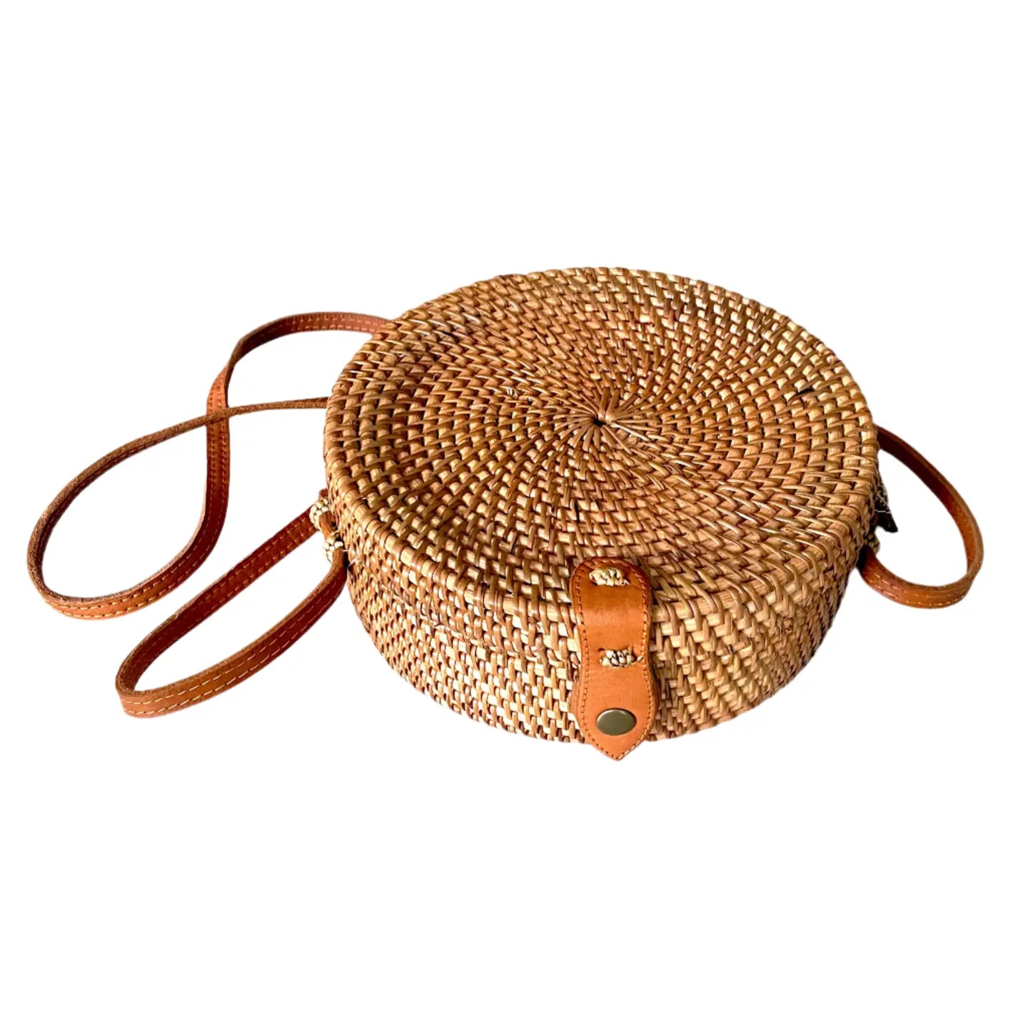 Natural Round Rattan Purse