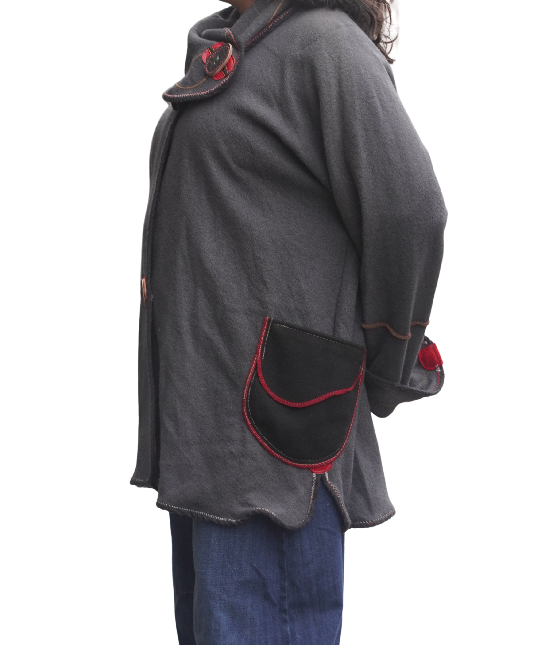 Lightweight Grey Boiled Wool Jacket by Pepin Designs