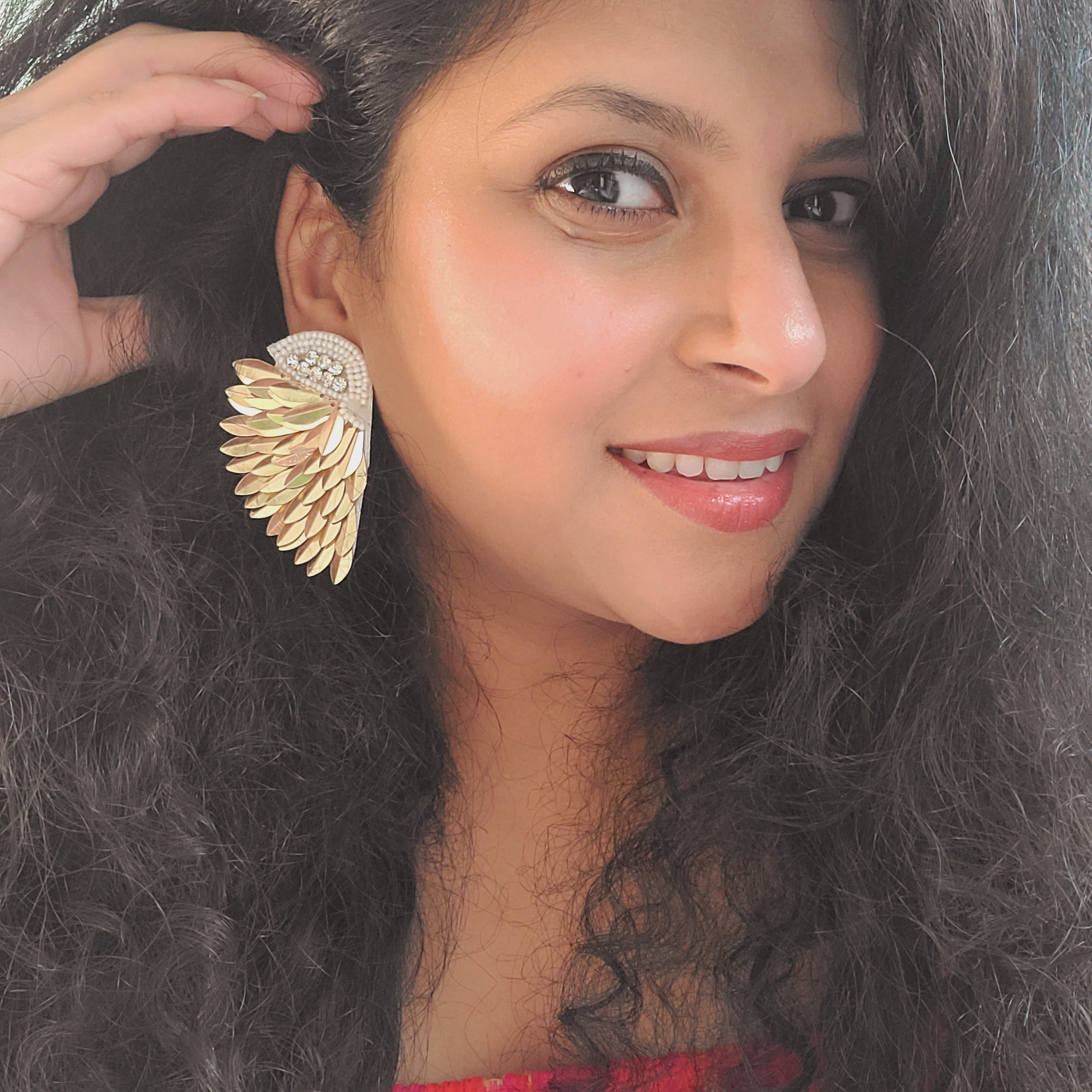 Golden Angel Wings Earrings