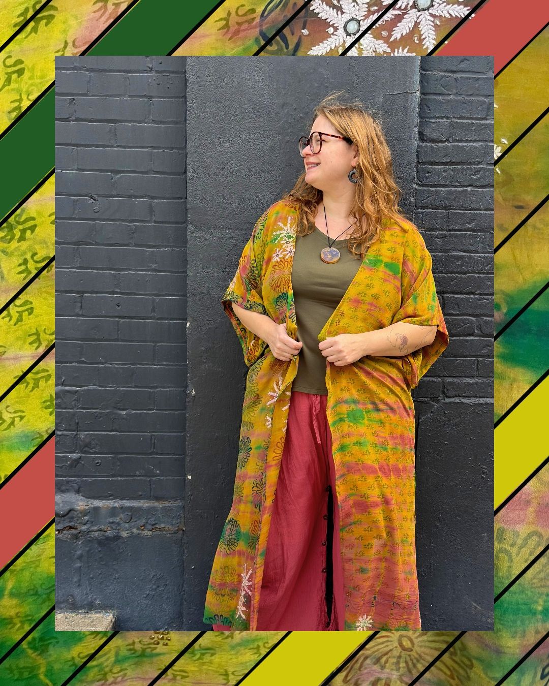 Releases Sunday at 8pm EST PRC9211 Avatar Long Pure Silk Kimono Sleeved Duster with Belt