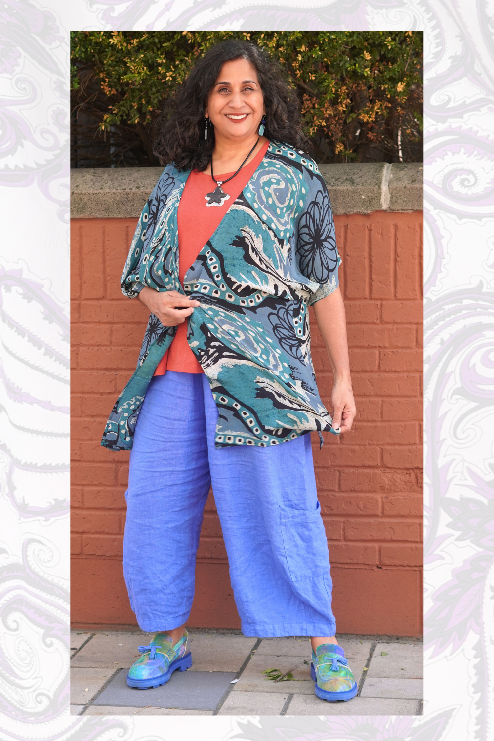 PRC9010 Avatar Pure Silk Kimono-Sleeved Jacket with Belt