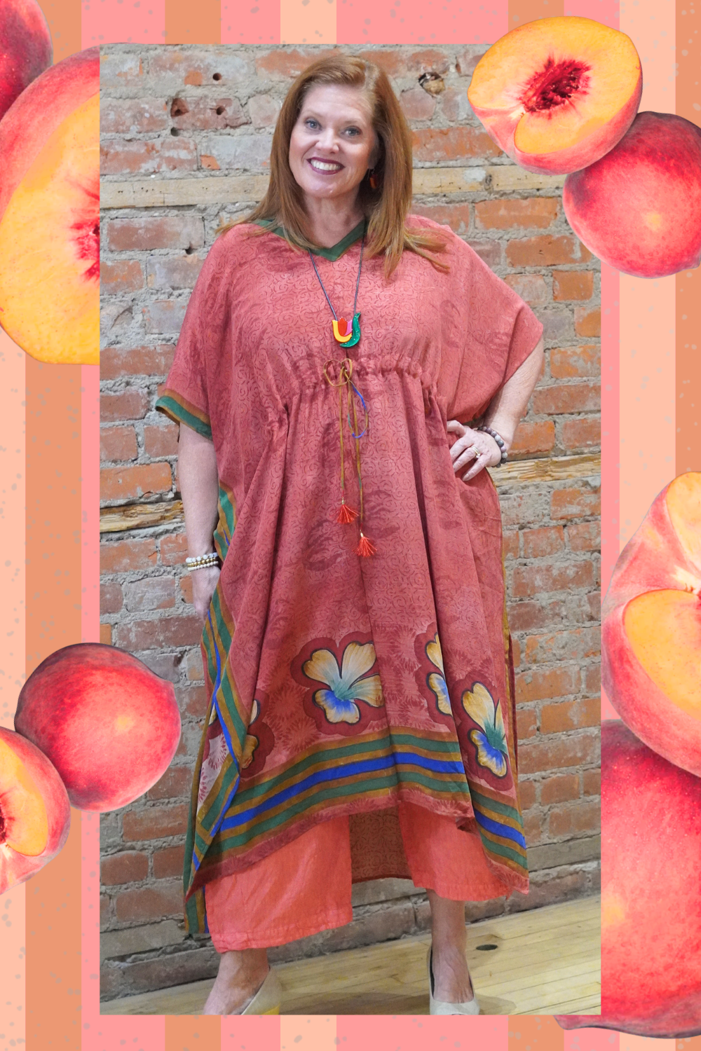 PRC7604 Avatar Pure Silk Maxi Kaftan