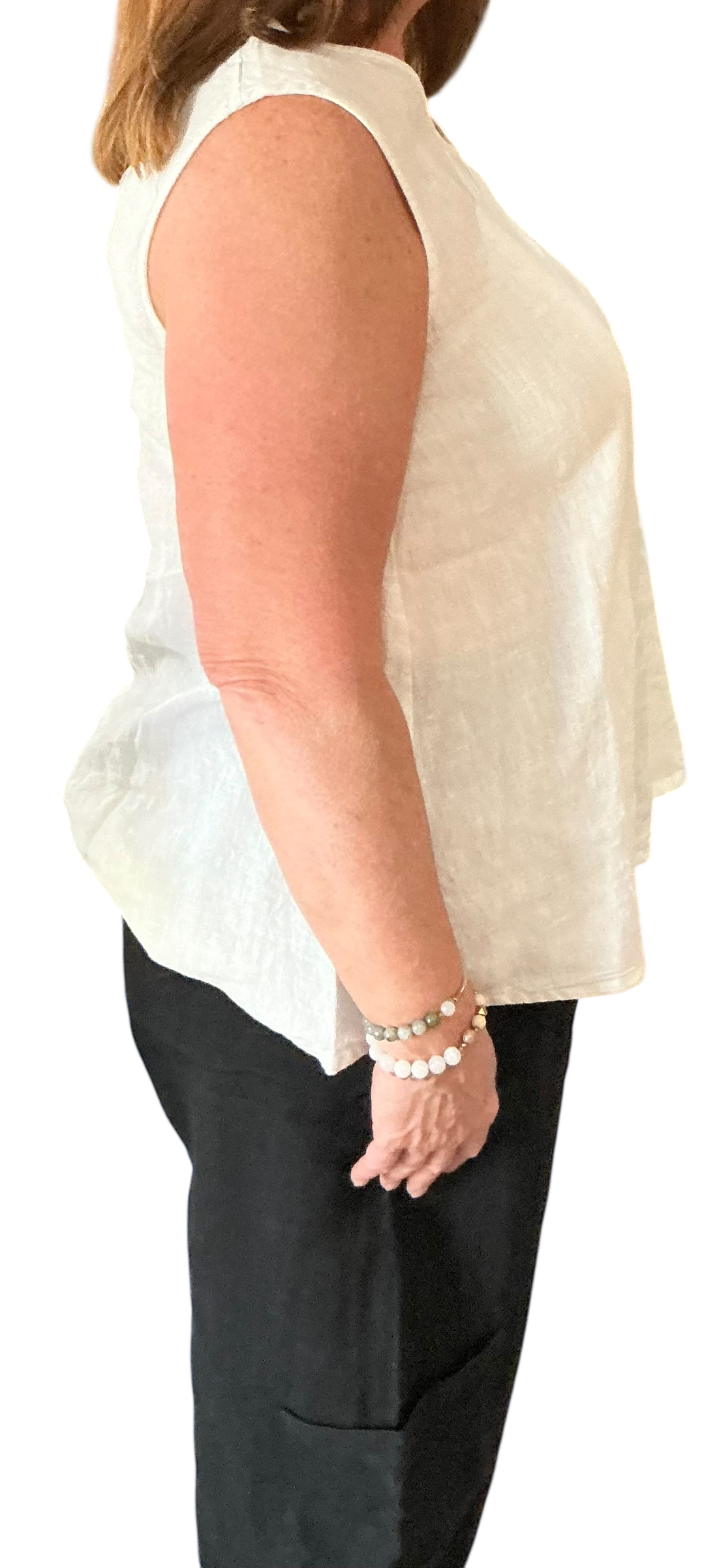 Cream Spring 2025 Bryn Walker Linen Huxley Tank