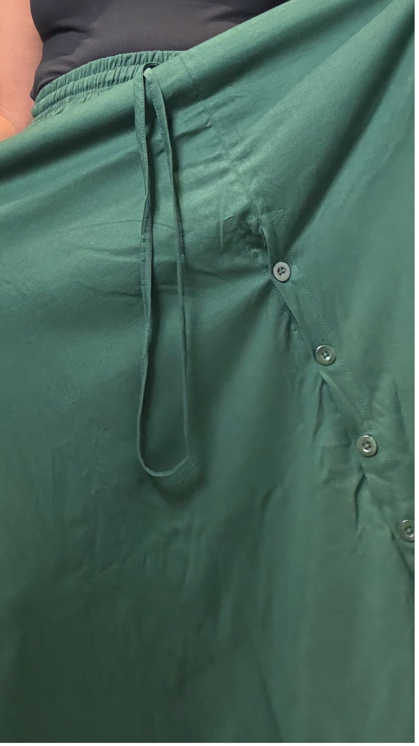 Jade Green Cotton Jersey Tashi Versatile Pants/Skirt