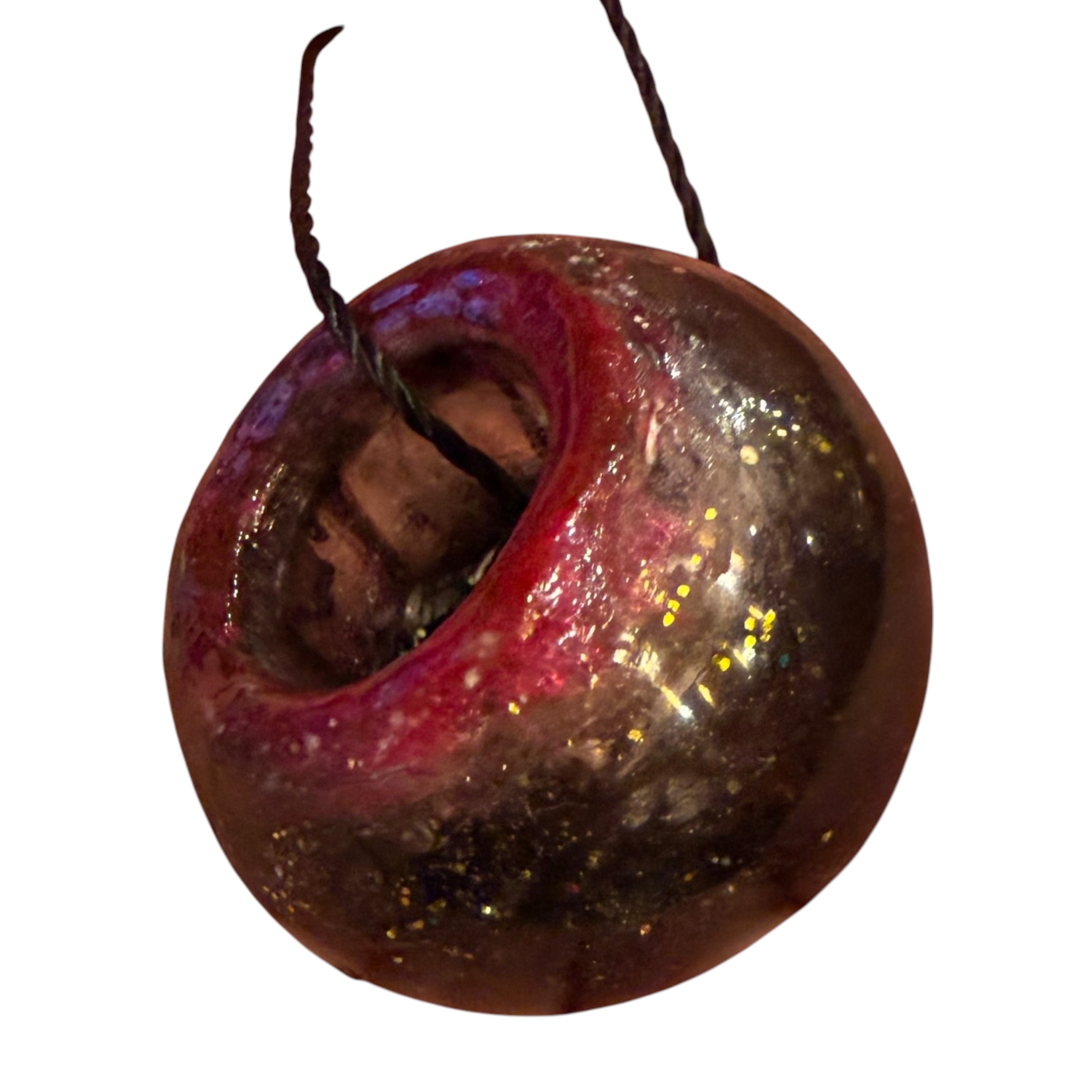 Black and Red with Chartreuse Bead