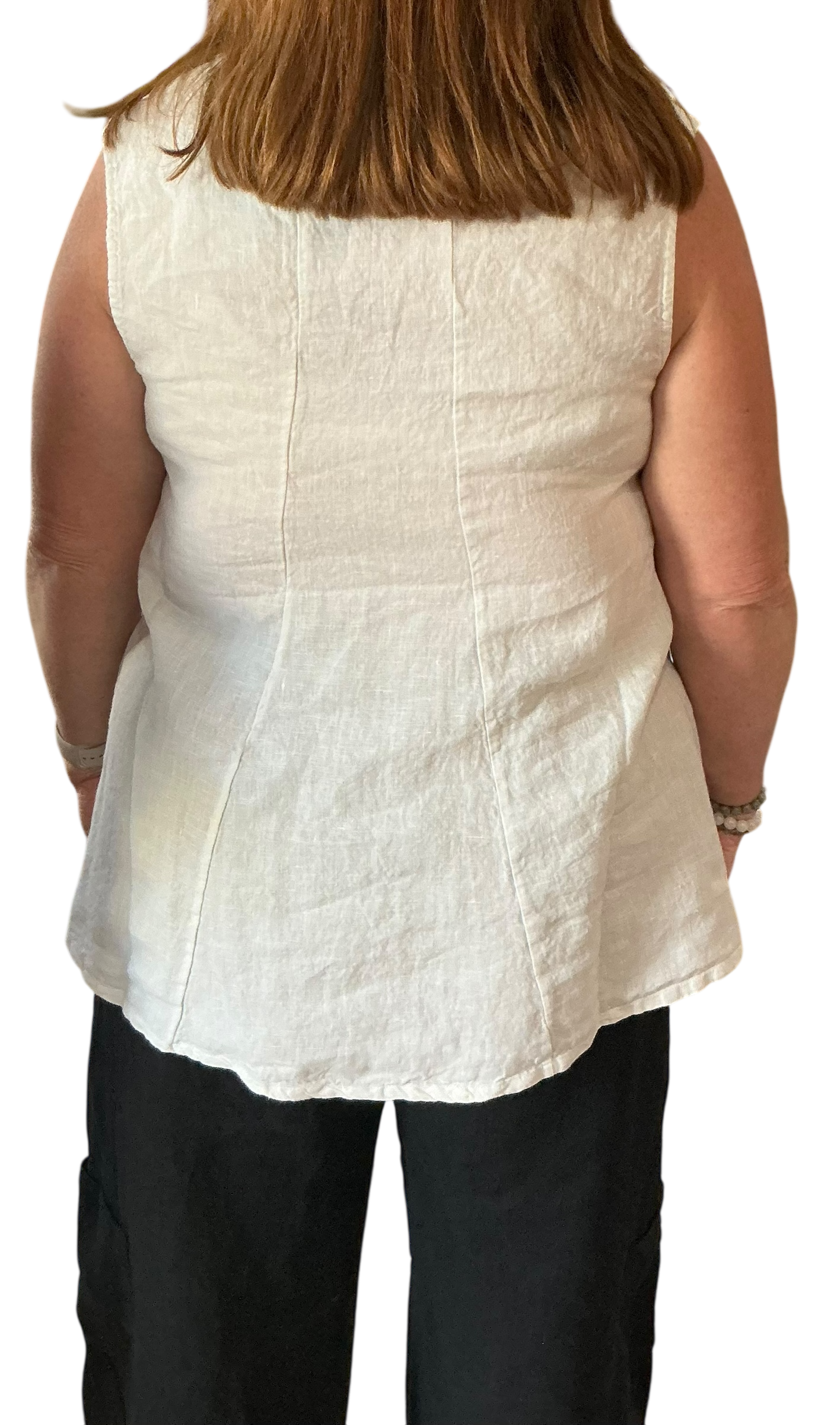 Cream Spring 2025 Bryn Walker Linen Huxley Tank