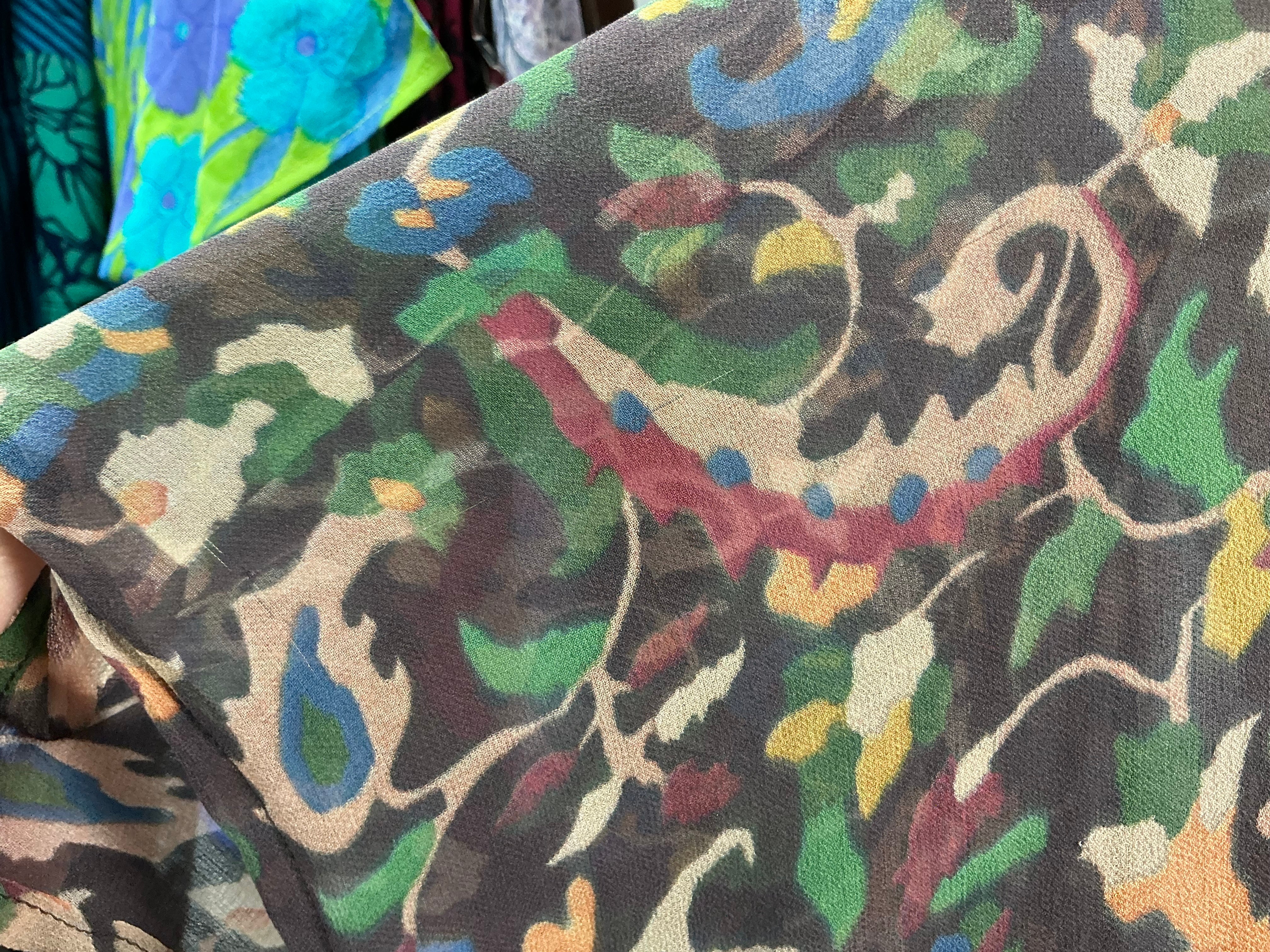 PRG6852 Sheer Wabi Sabi Pure Silk Waterfall Top