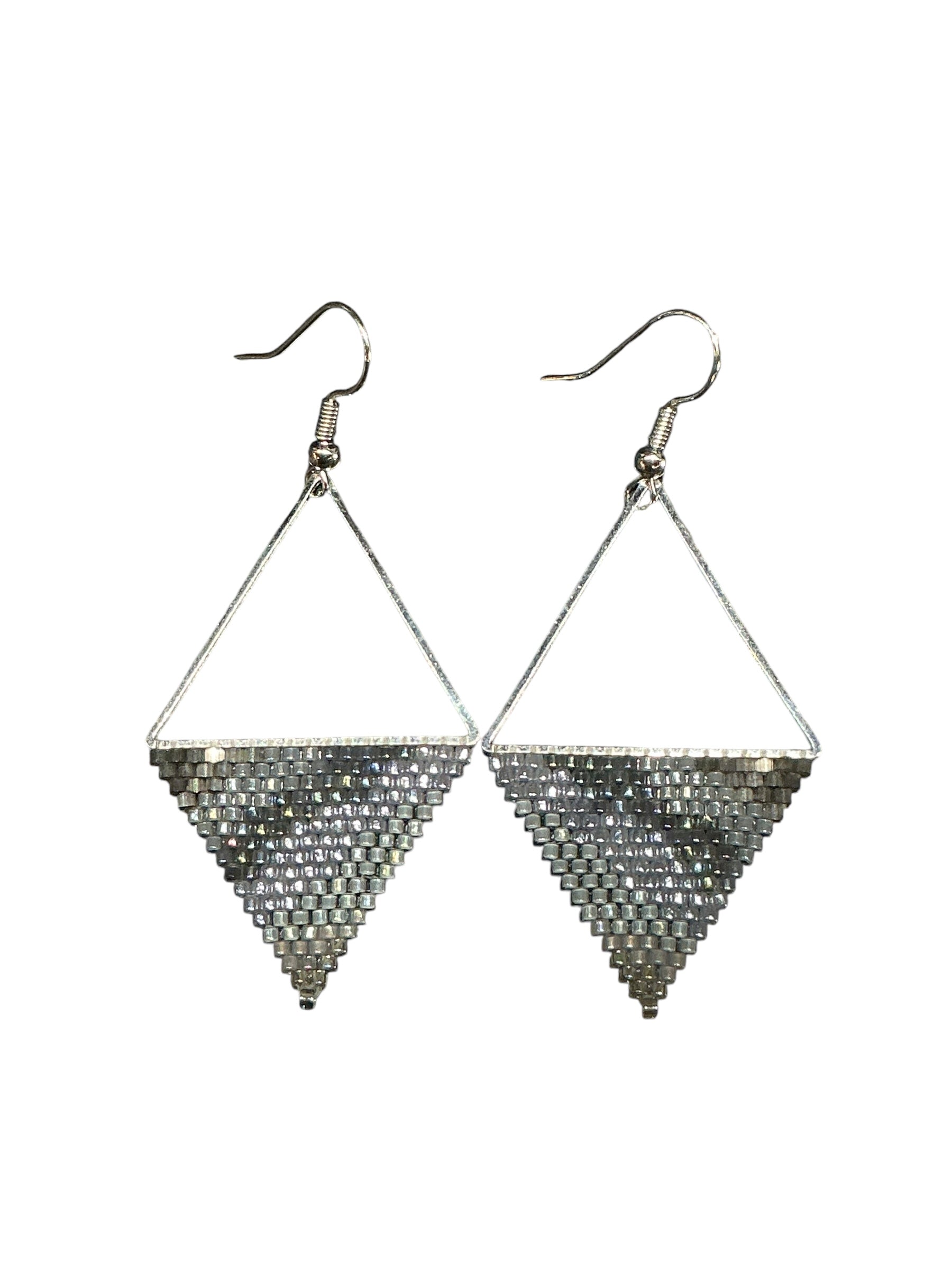 Shady Geode Triangle Earrings