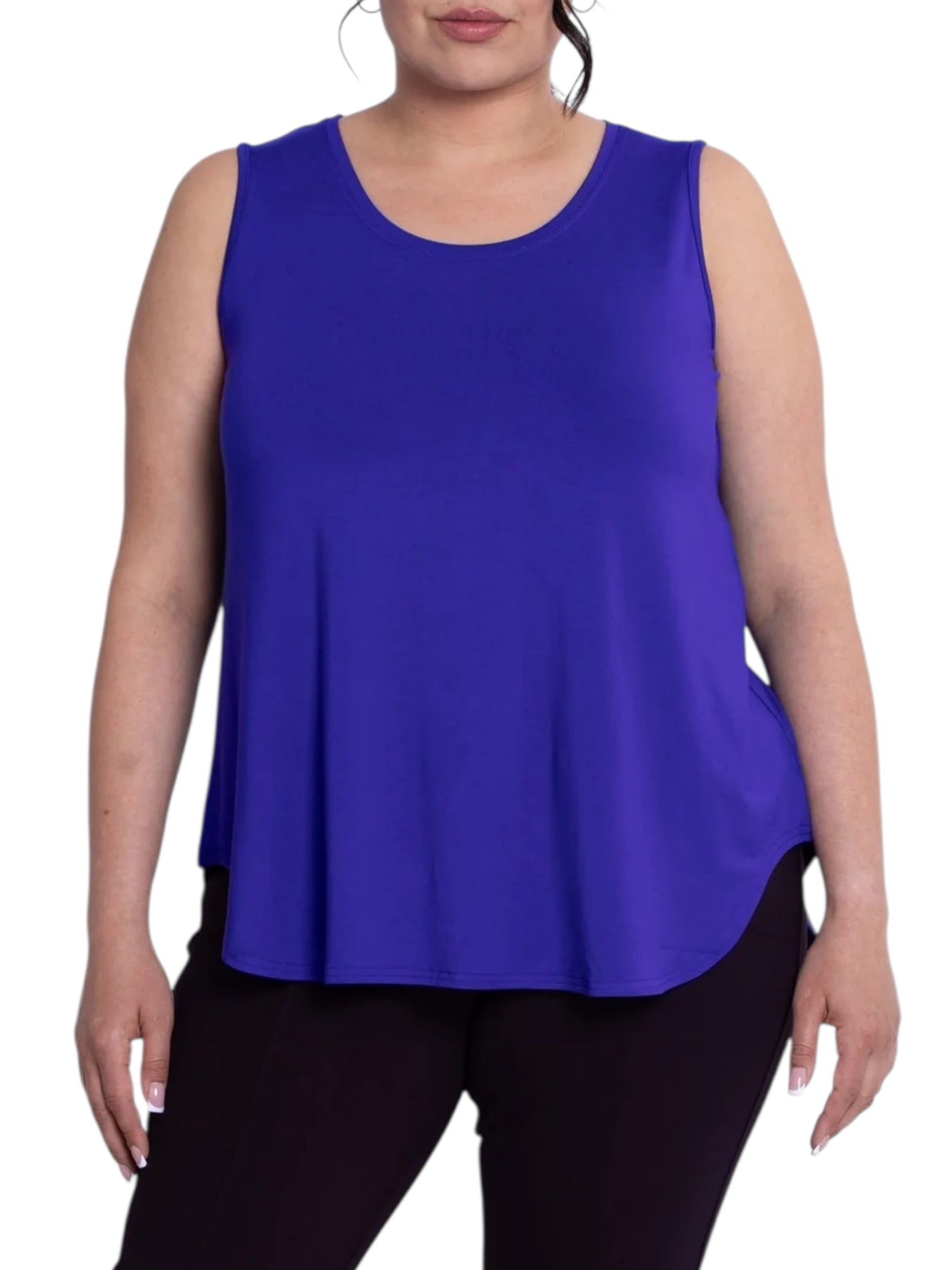 Violet Bamboo Jazz Tank by Blue Sky Clothing Co – Handmade ethical Tank Top from sariKNOTsari using upcycled silk. Designed in Canada for travel and slow fashion, loved from Toronto to LA to Sydney.