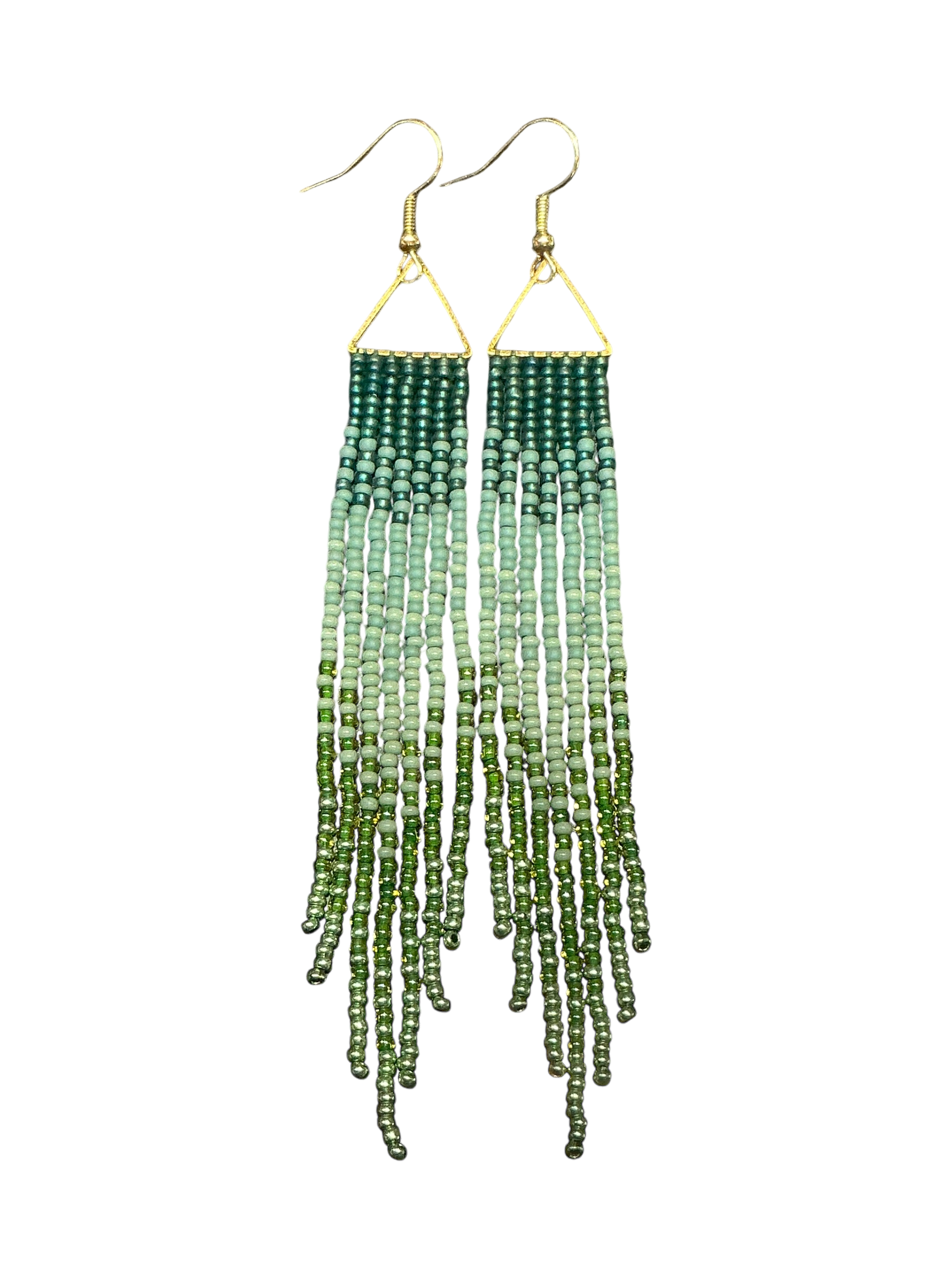 Nettle Mini Triangle Fringe Earrings