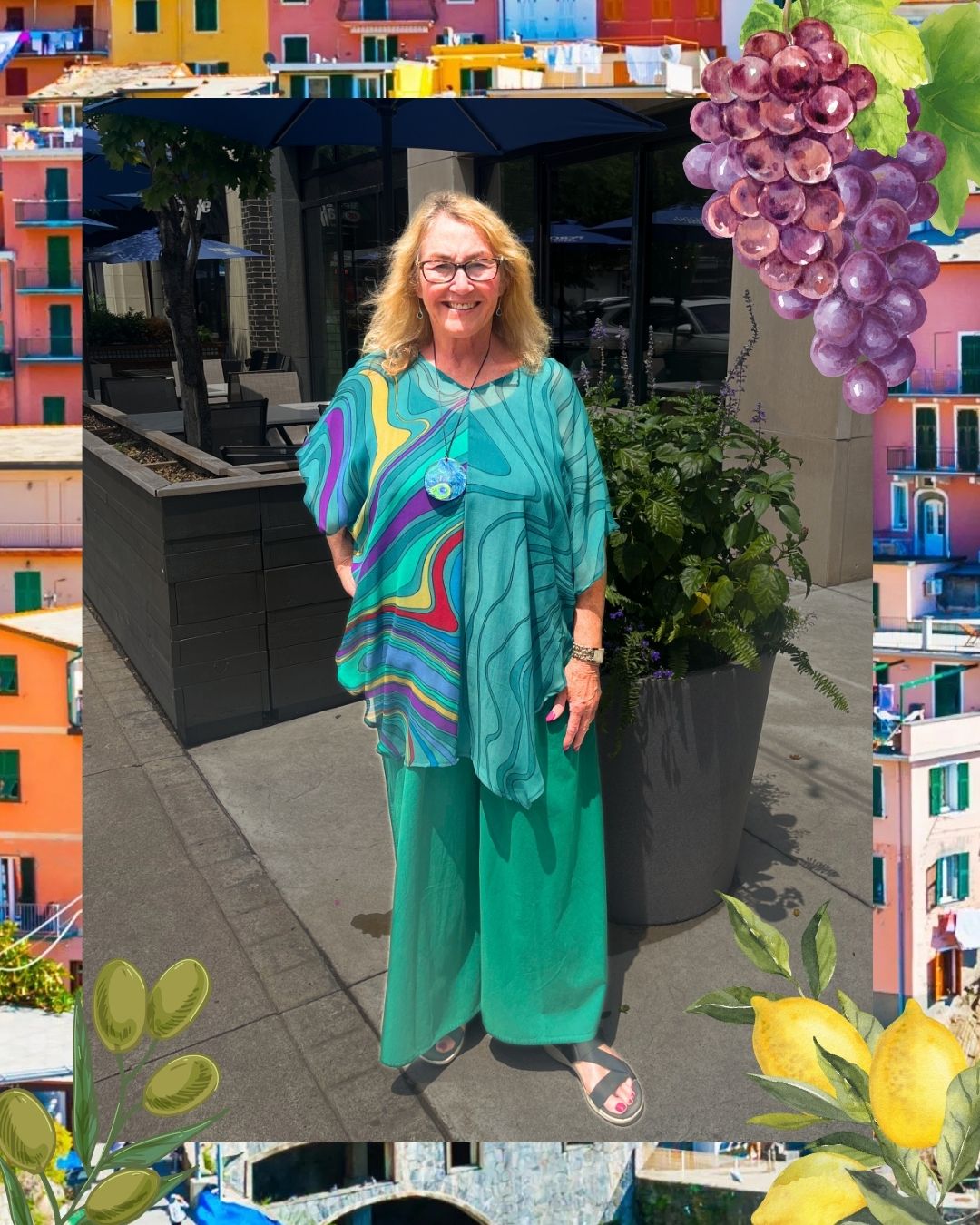 PRG9204 Sheer Wabi Sabi Pure Silk Waterfall Top by Wabi Sabi – Handmade ethical Waterfall Top from sariKNOTsari using upcycled silk. Designed in Canada for travel and slow fashion, loved from Toronto to LA to Sydney. Featuring Zsiska, Bryn Walker and Artisan Leather coats by Rejean Pepin, Pepin designs
