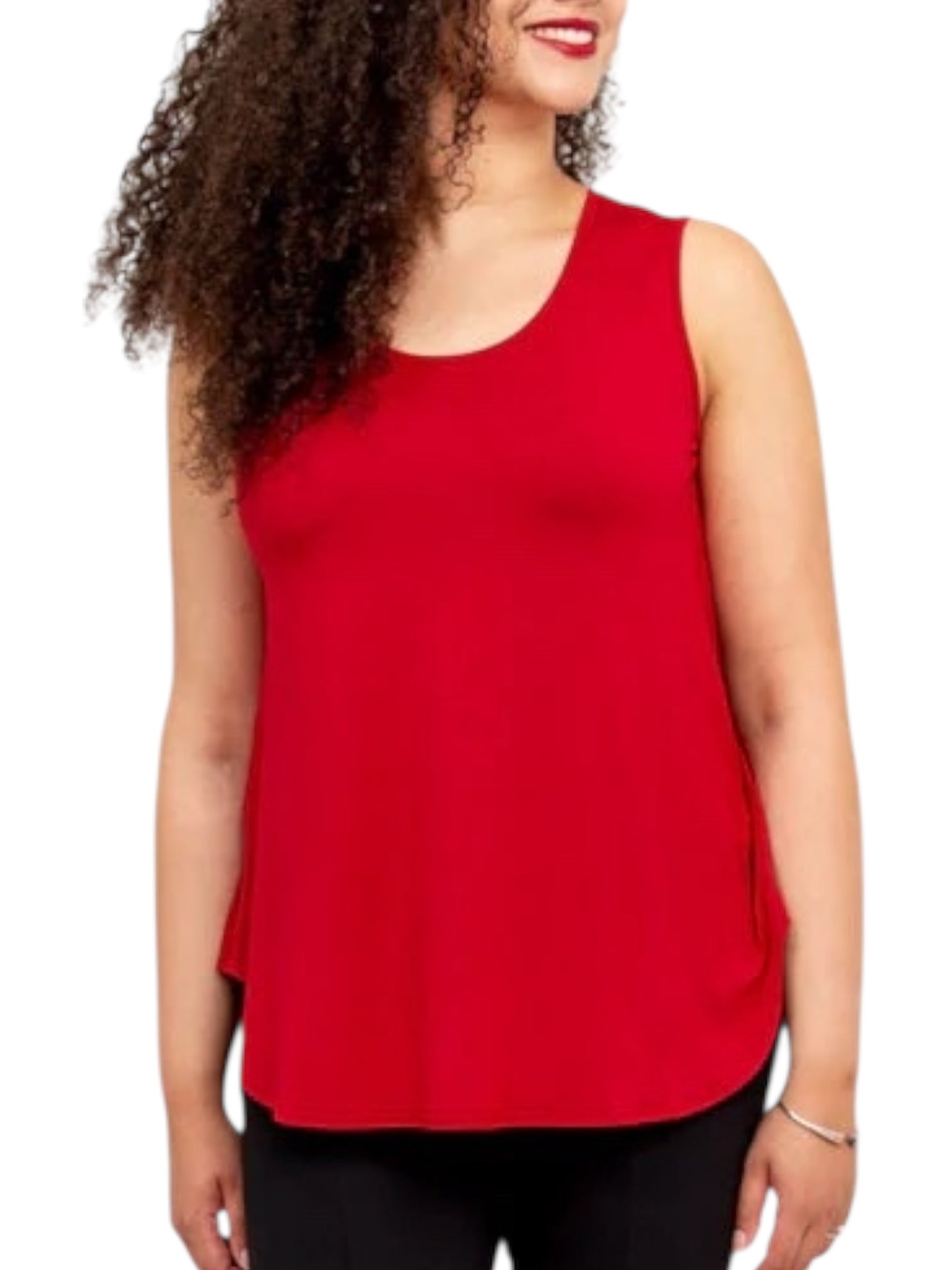 Lipstick Bamboo Jazz Tank by Blue Sky Clothing Co – Handmade ethical Tank Top from sariKNOTsari using upcycled silk. Designed in Canada for travel and slow fashion, loved from Toronto to LA to Sydney.
