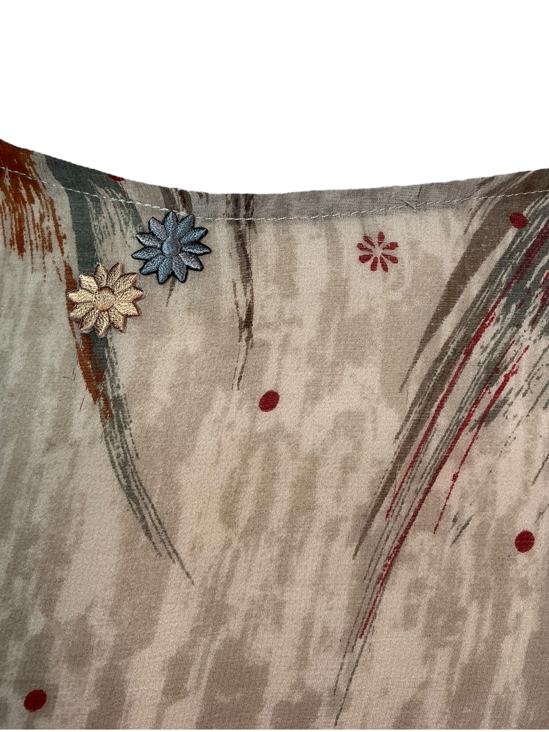 PRG7208 Sheer Wabi Sabi Pure Silk Boxy Top