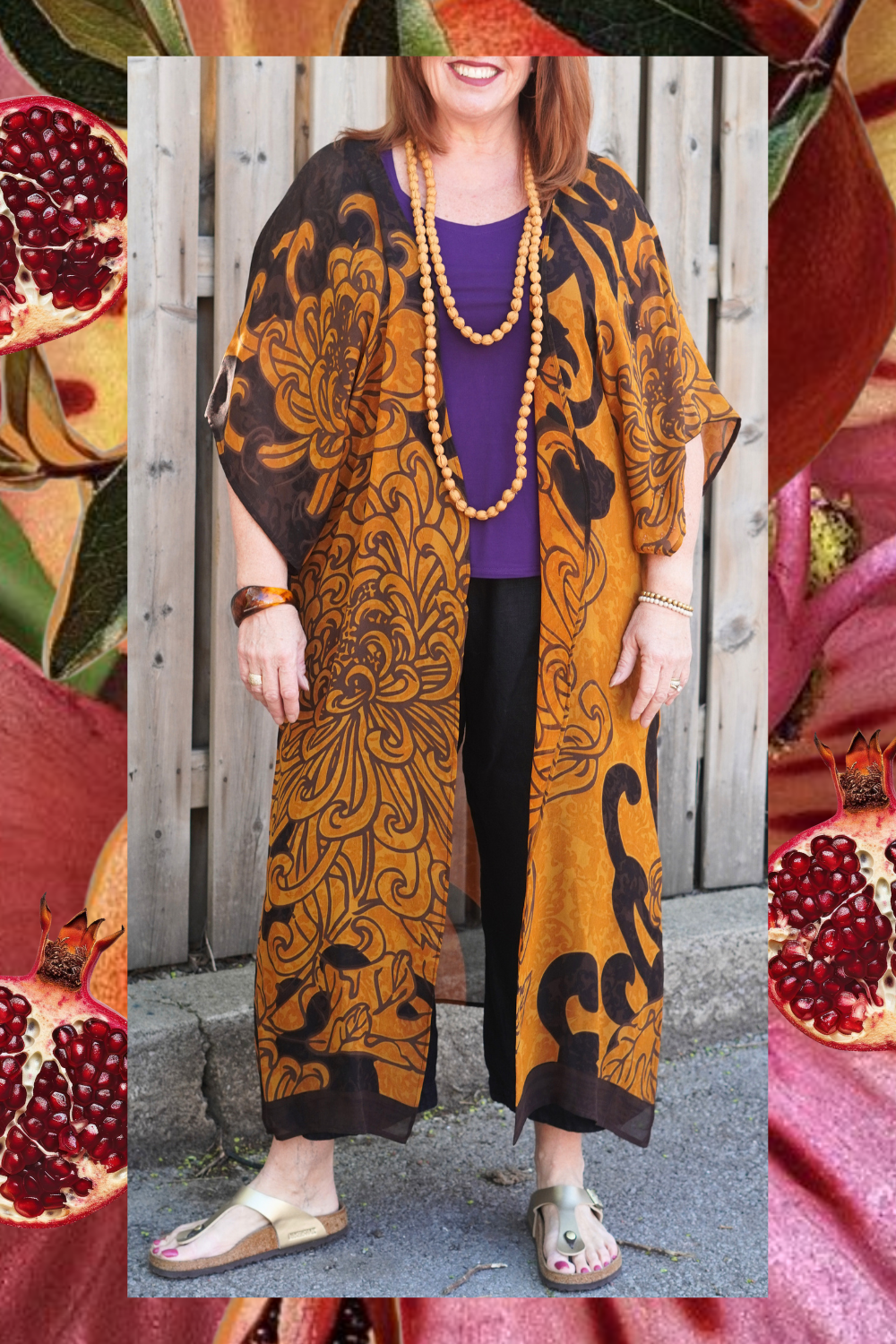 Releases Sunday at 8pm EST PRG9048 Sheer Wabi Sabi Pure Silk Kimono Sleeved Duster with Belt