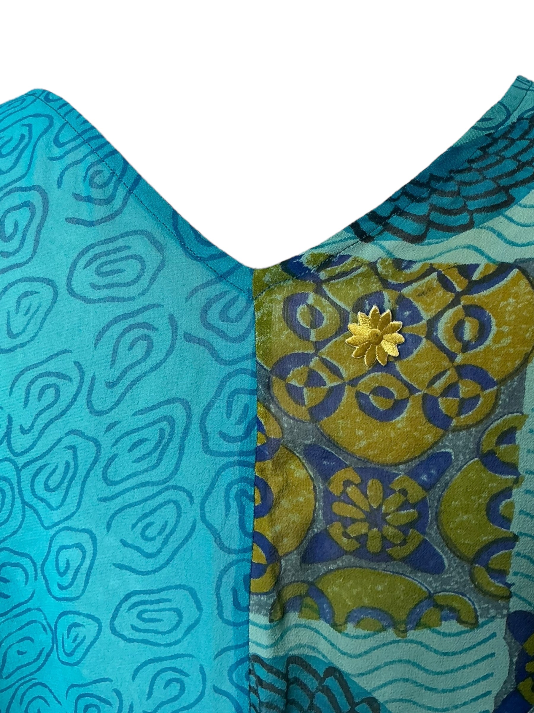 PRG7116 Sheer Wabi Sabi Pure Silk Waterfall Top