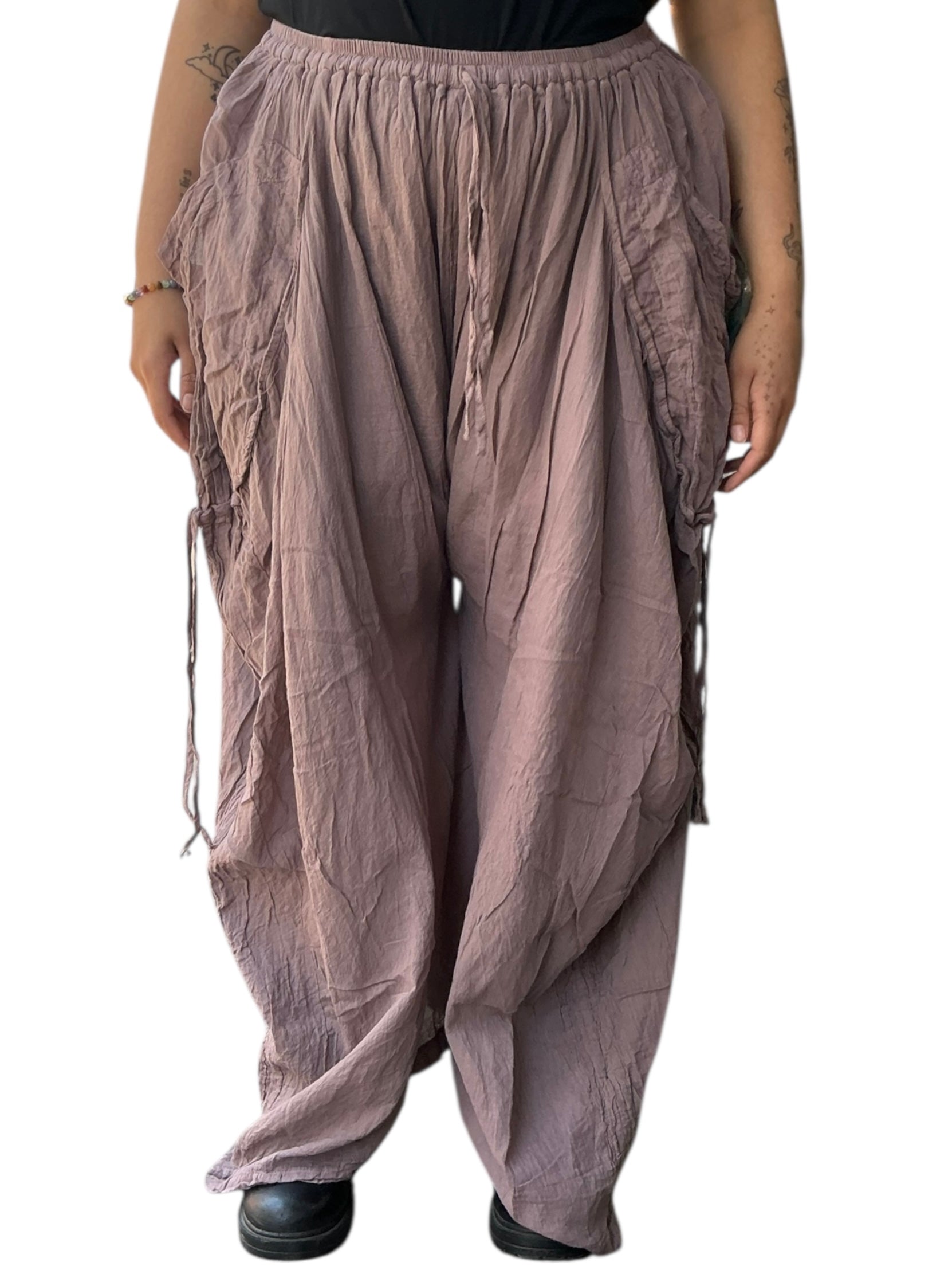 Dusty Mauve Cotton Voile Tashi Versatile Pants/Skirt