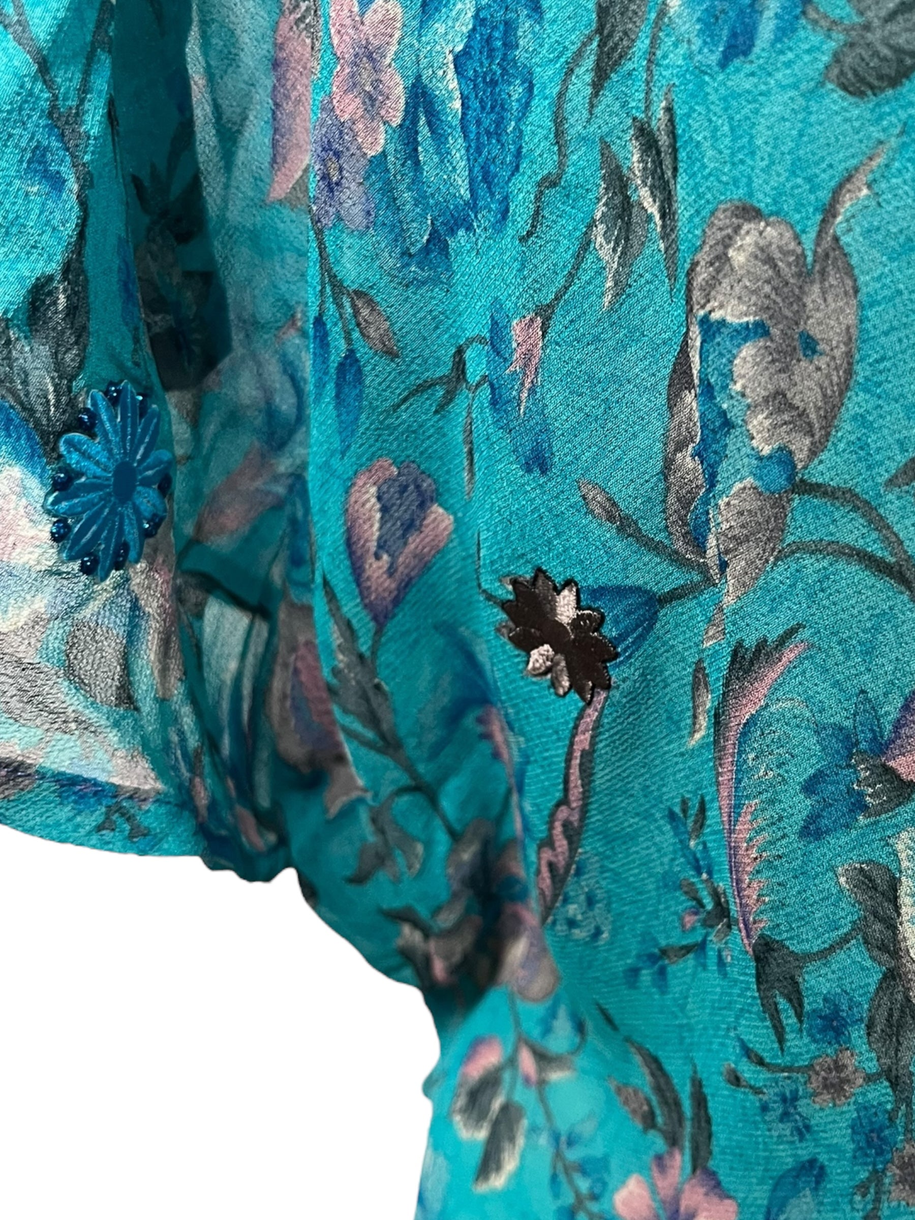 PRG7589 Sheer Avatar Pure Silk Waterfall Top