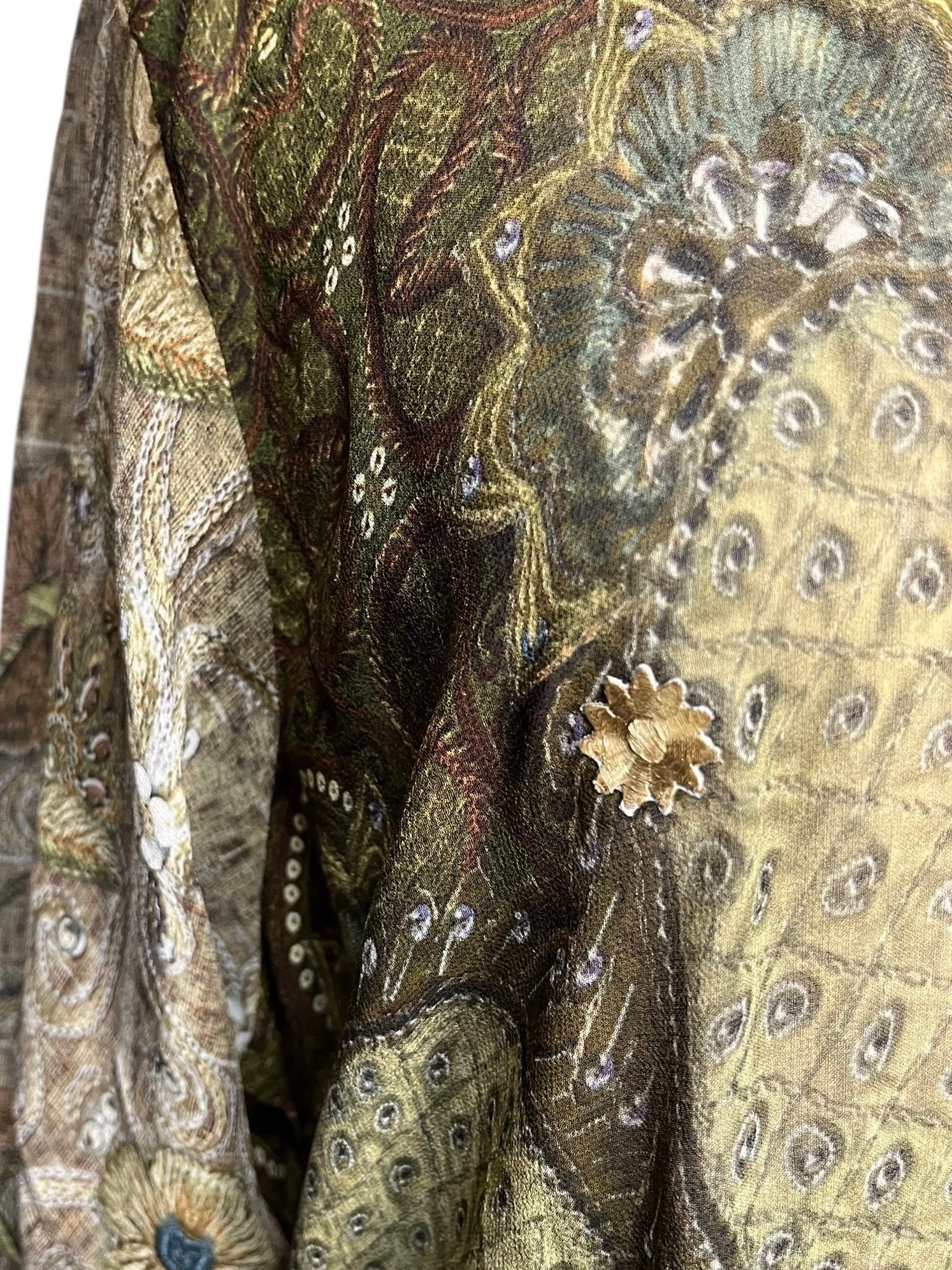 PRG7899 Sheer Avatar Pure Silk Sculptural Long Tunic Dress