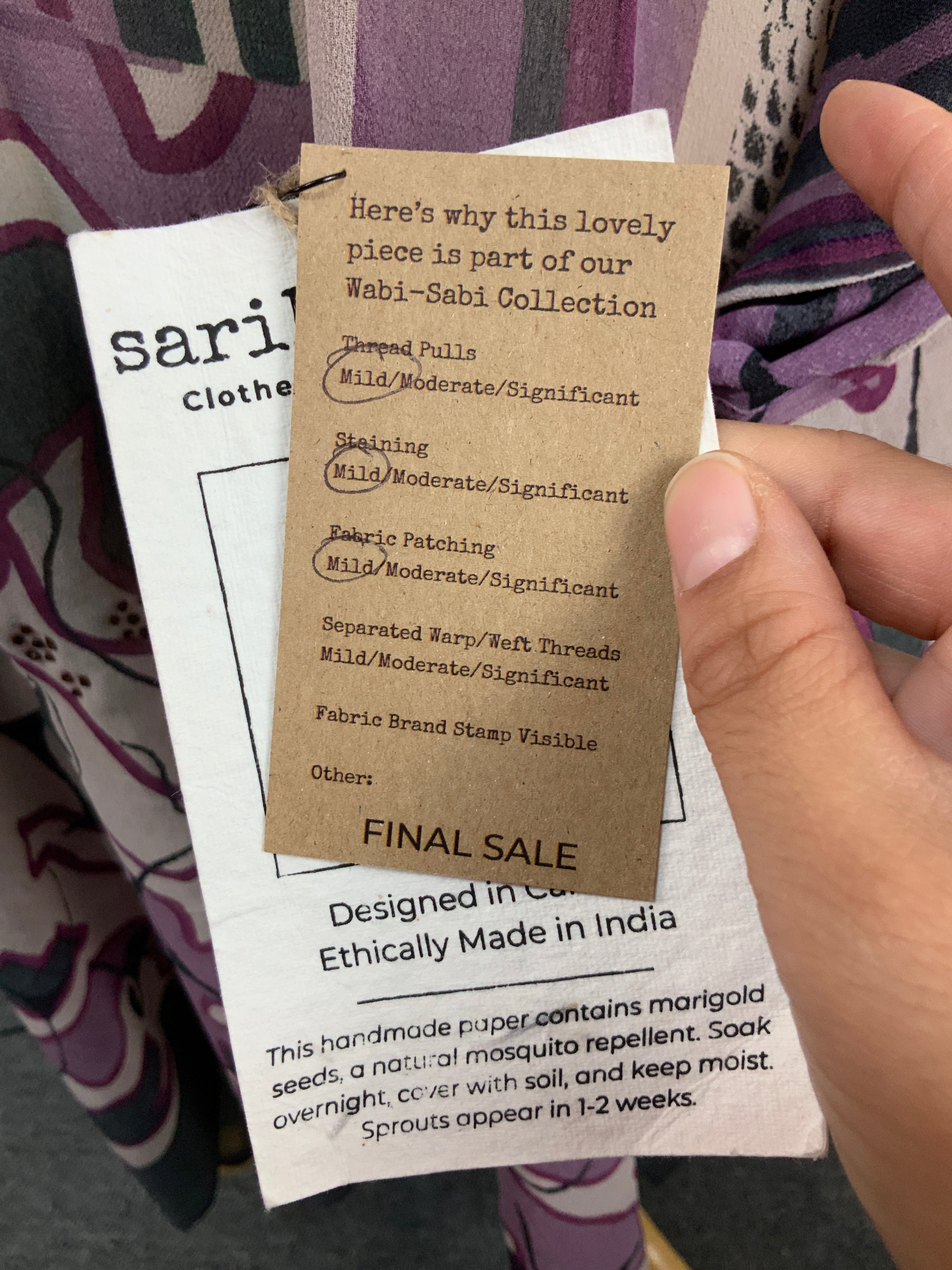 PRG6408 Sheer Wabi Sabi Pure Silk Midi Length Kaftan