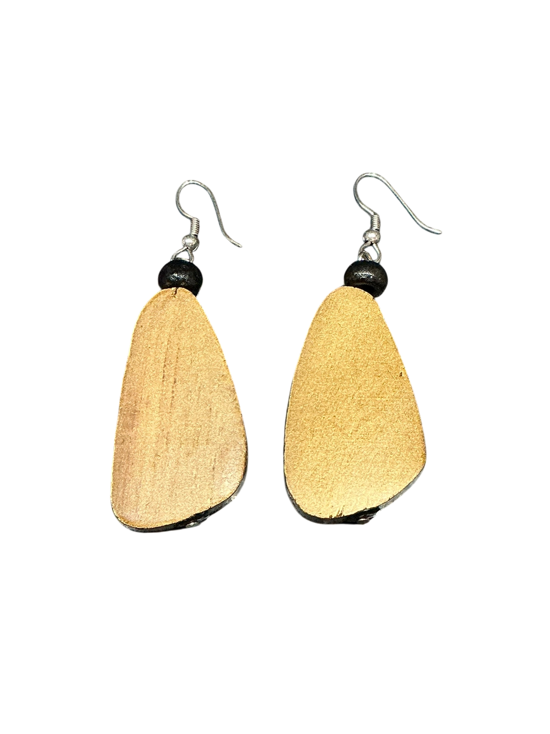 Bronze Oblong Wooden Earrings