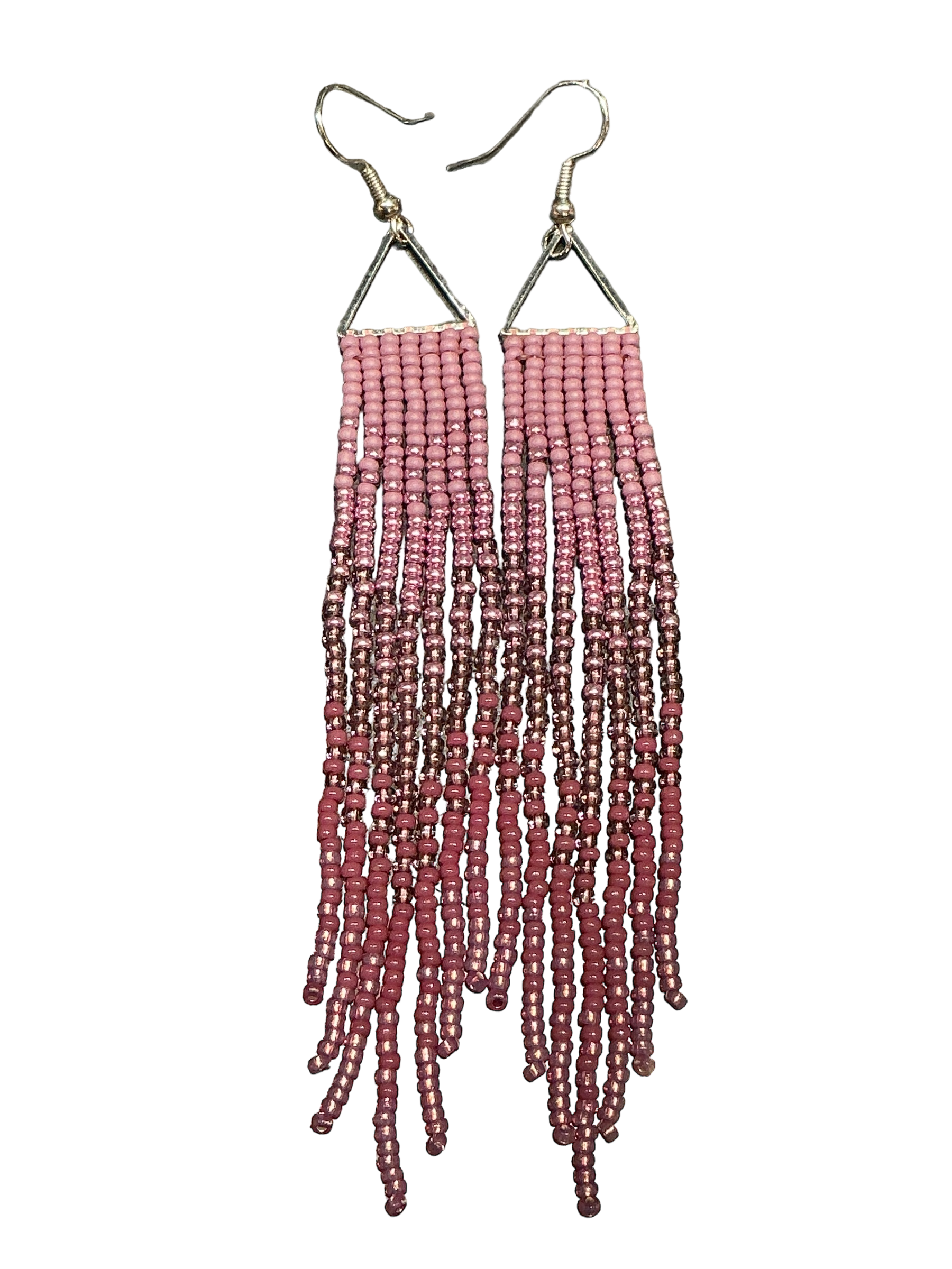 Rose Mini Triangle Fringe Earrings