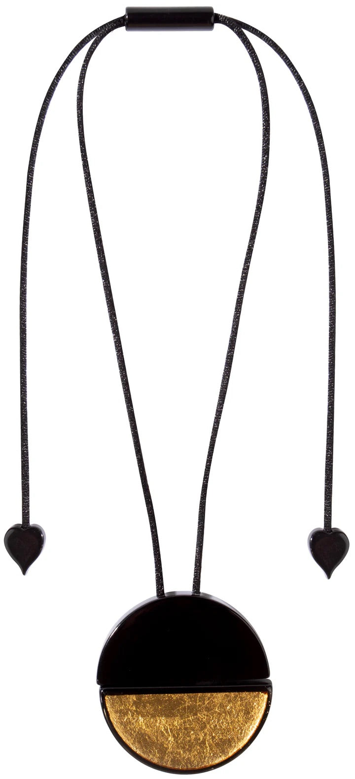 Winter Gold Radiance Pendant with Adjustable Cord Necklace