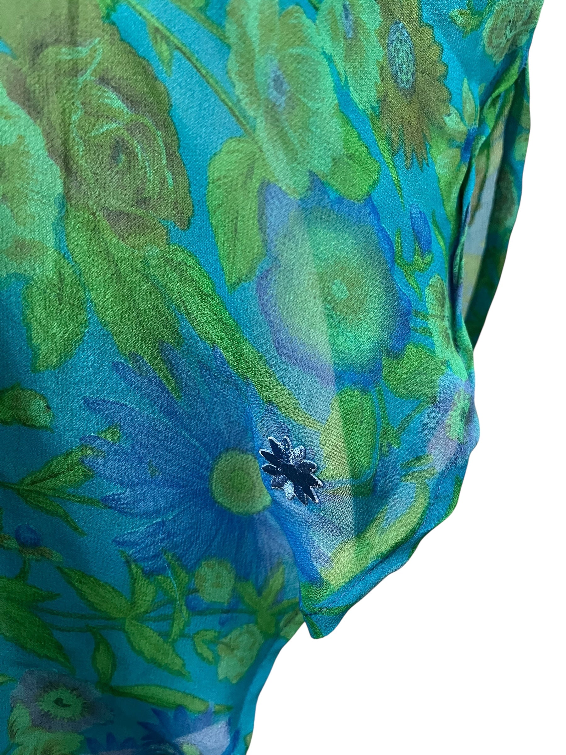 PRG7565 Sheer Avatar Pure Silk Waterfall Top