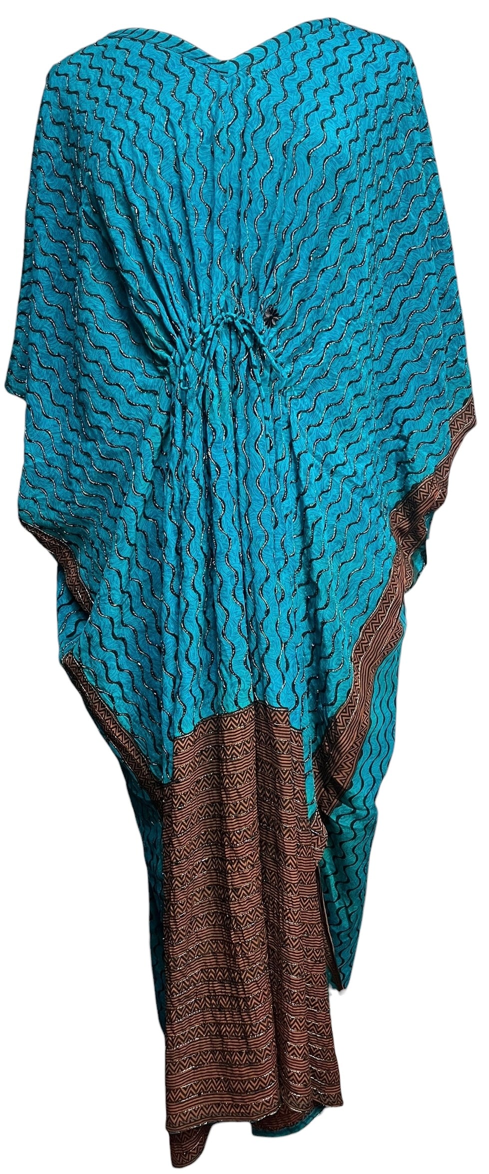 PRC8284 Wabi Sabi Pure Silk Maxi Kaftan by DECEMBER2025 – Handmade ethical Maxi Kaftan from sariKNOTsari using upcycled silk. Designed in Canada for travel and slow fashion, loved from Toronto to LA to Sydney.