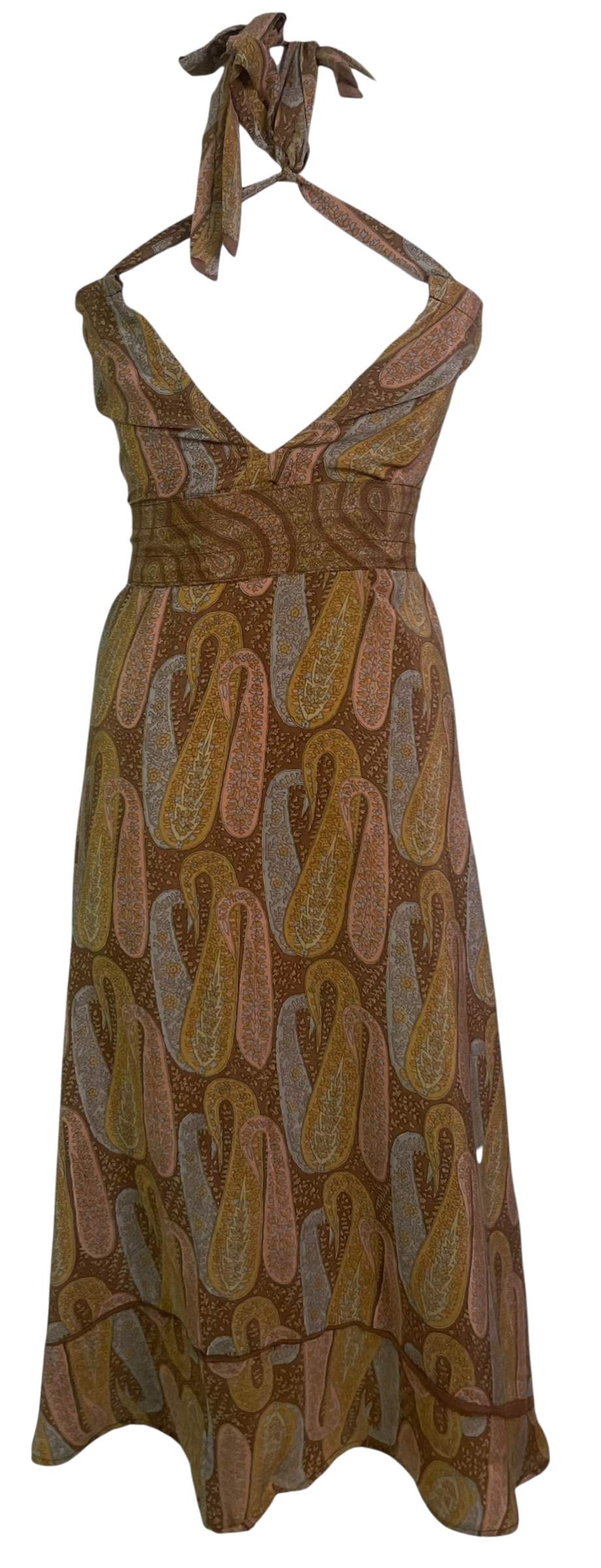 PRC8837 Avatar Pure Silk Maxi Dress with Belt