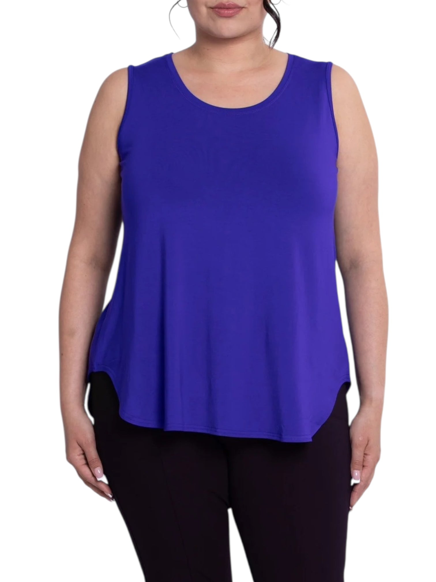 Violet Bamboo Jazz Tank by Blue Sky Clothing Co – Handmade ethical Tank Top from sariKNOTsari using upcycled silk. Designed in Canada for travel and slow fashion, loved from Toronto to LA to Sydney.