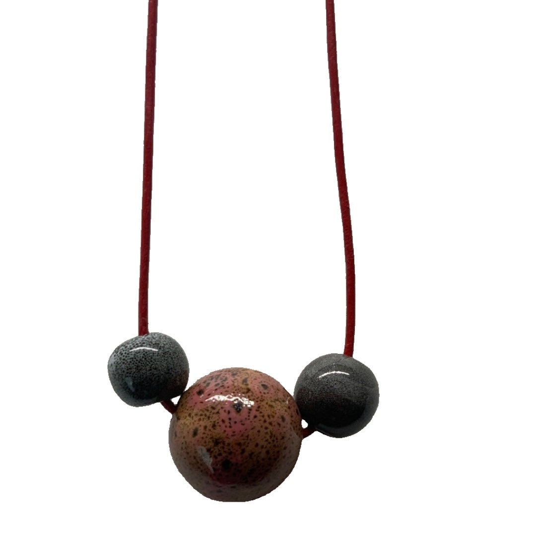 Artisan Made Long Beaded Necklace - sariKNOTsari ladies fashion bryn walker sorry not sorry linen Hamilton sustainable fashion Hamilton Fair trade Ethical Artisan made Zero waste Dresses Slow Fashion Handmade GTA Toronto Copper Pure Vacation Holiday silk handmade pure silk travel clothing hamilton vacation cruise resort bathing suit bathingsuit vacation etsy silk clothing gifts gift dress top pants linen bryn walker