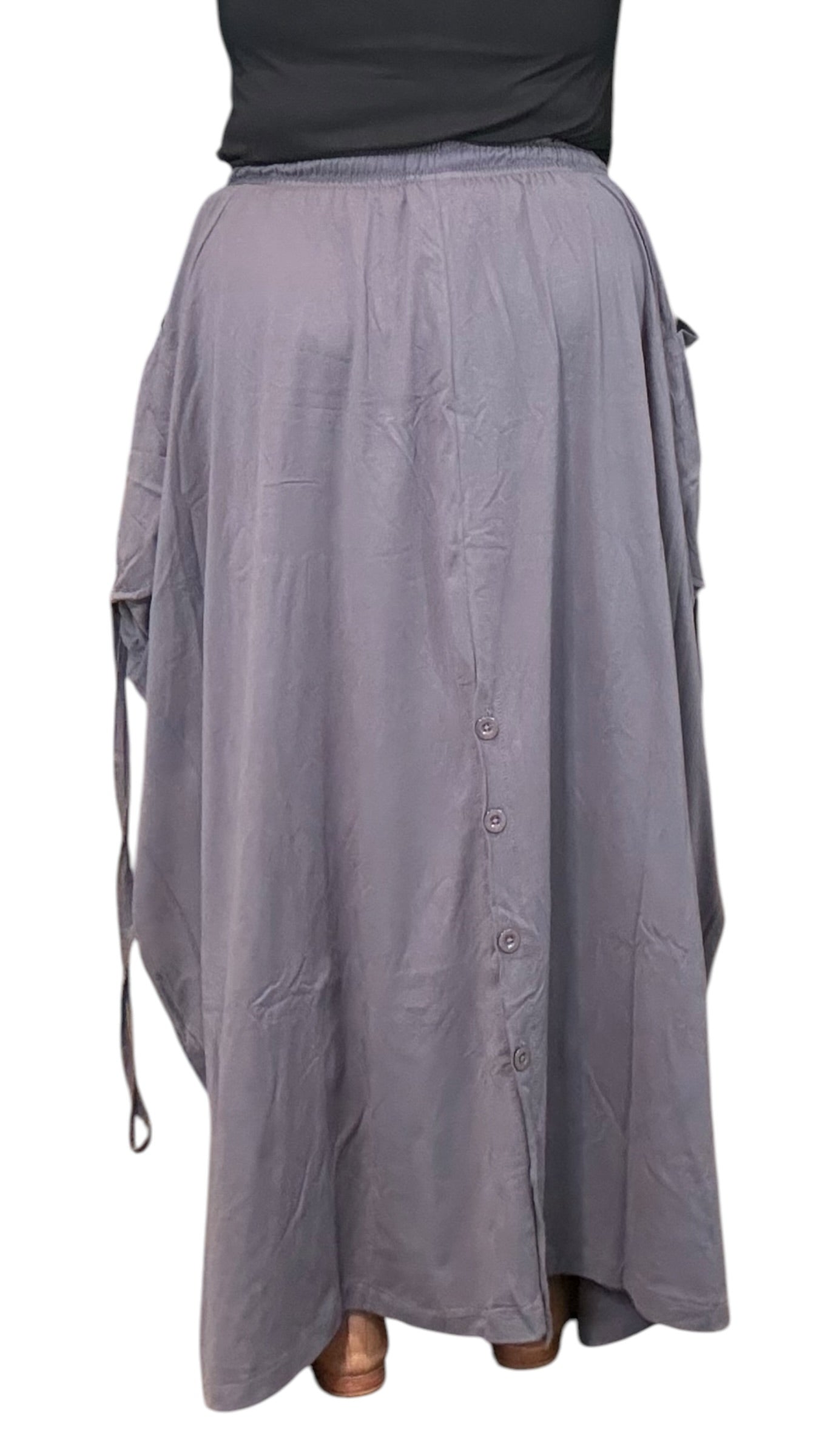Light Grey Cotton Jersey Tashi Versatile Pants/Skirt