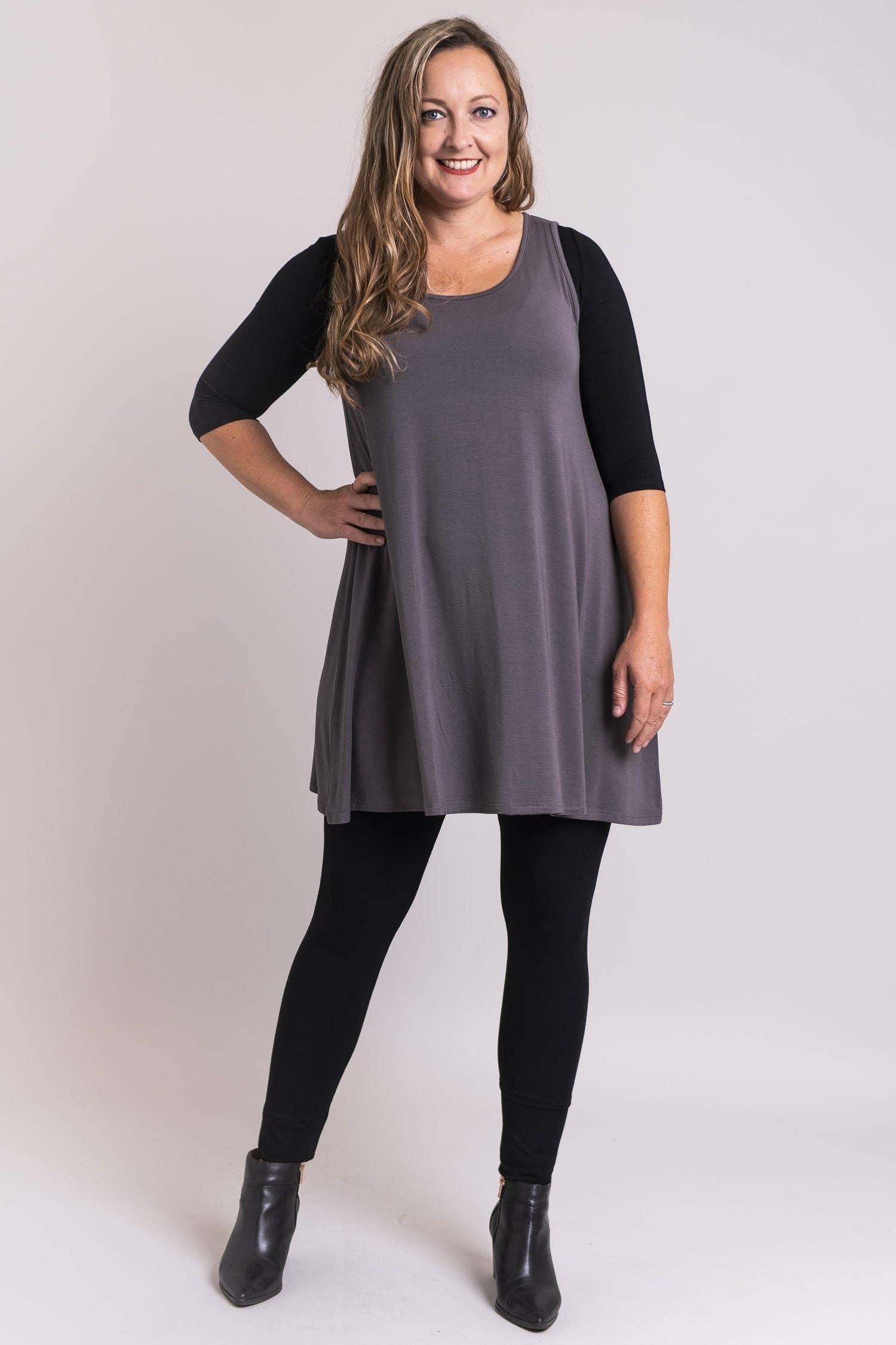 Black Bamboo Instant Sleeve by Blue Sky Clothing Co – Handmade ethical Top from sariKNOTsari using upcycled silk. Designed in Canada for travel and slow fashion, loved from Toronto to LA to Sydney.